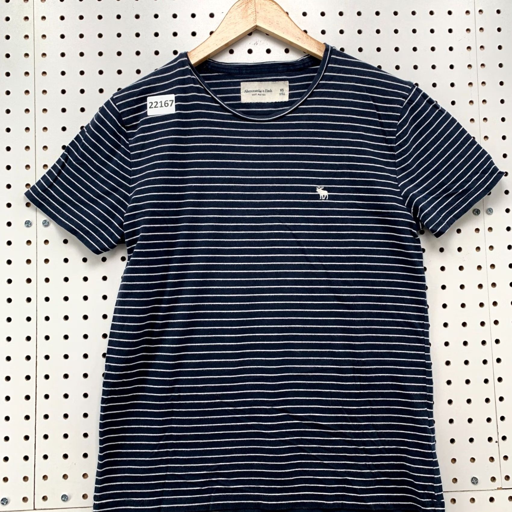 Abercrombie & Fitch Abercrombie & Fitch Soft A&F Tee Shirt Striped Womens XS Blue White Moose T-Shirt Cap Sleeve Crew Neck XS Womens Size XS / US 0-2 / IT 36-38 - 5 Thumbnail