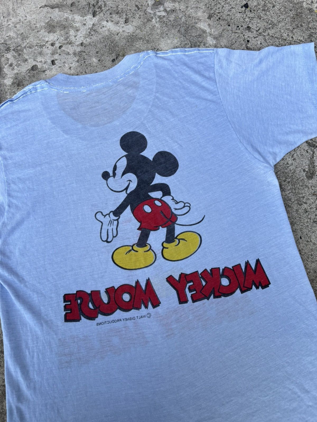 Vintage Vintage 70s,80s Mickey Mouse Tshirt Size US S / EU 44-46 / 1 - 6 Thumbnail
