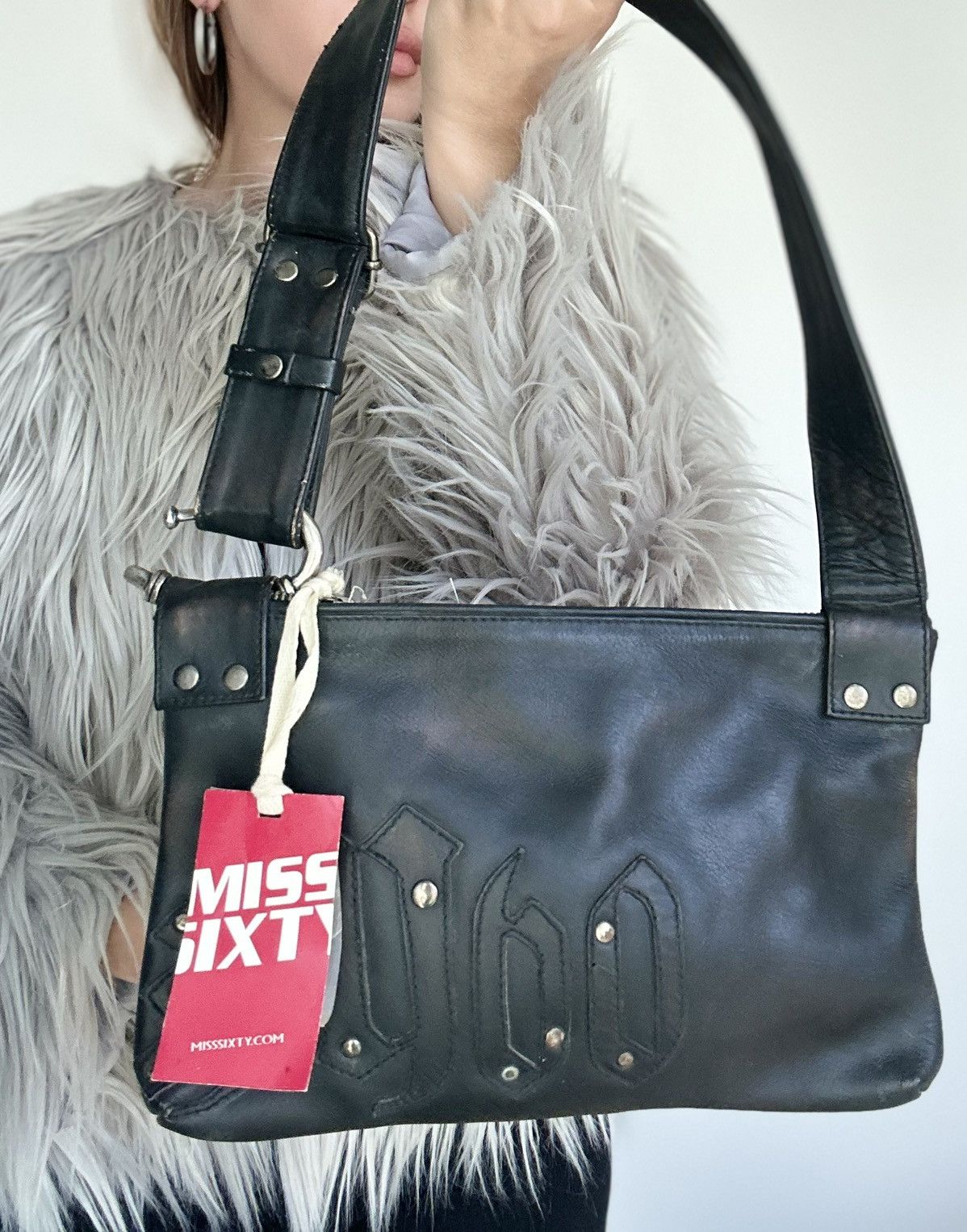 Miss Sixty Miss sixty archive leather bag cyber studs avant garde swag Size ONE SIZE - 10 Thumbnail