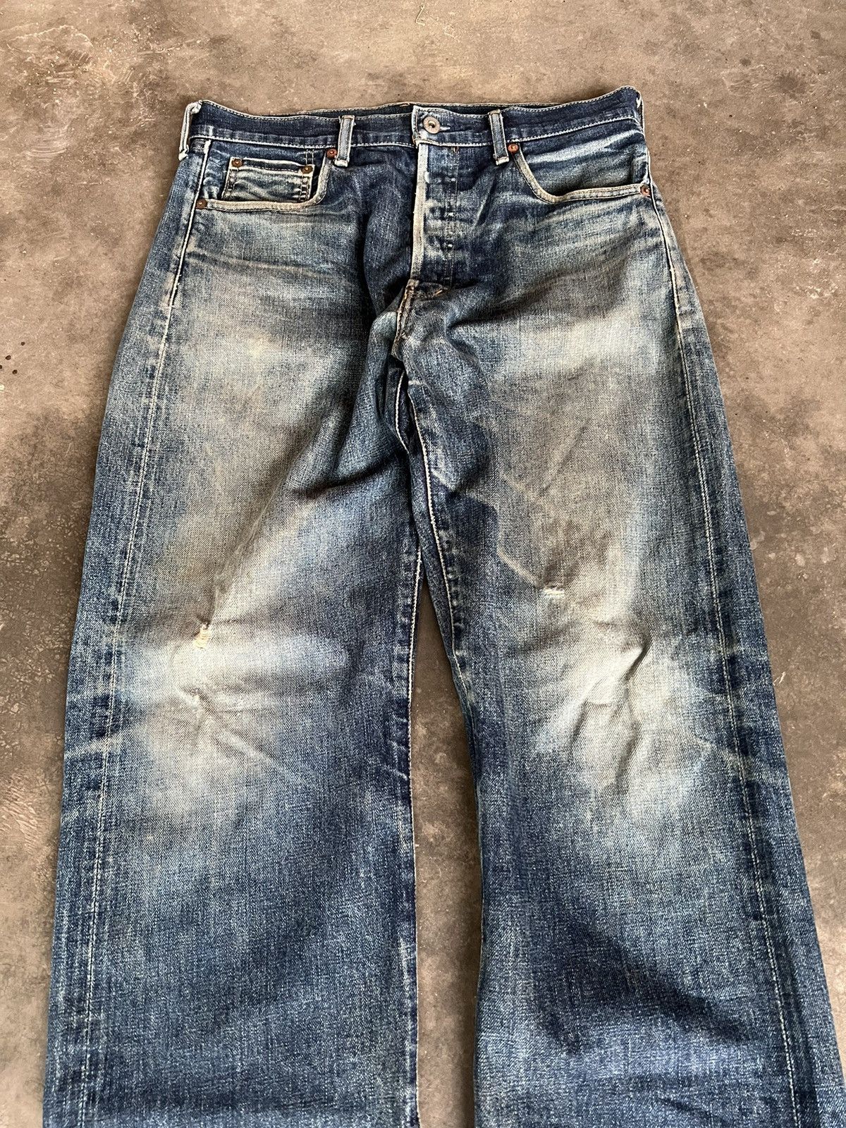 Levi's × Levi's Vintage Clothing VINTAGE LEVIS 702 BIG E SELVEDGE DISTRESSED JEANS Size US 32 / EU 48 - 4 Thumbnail