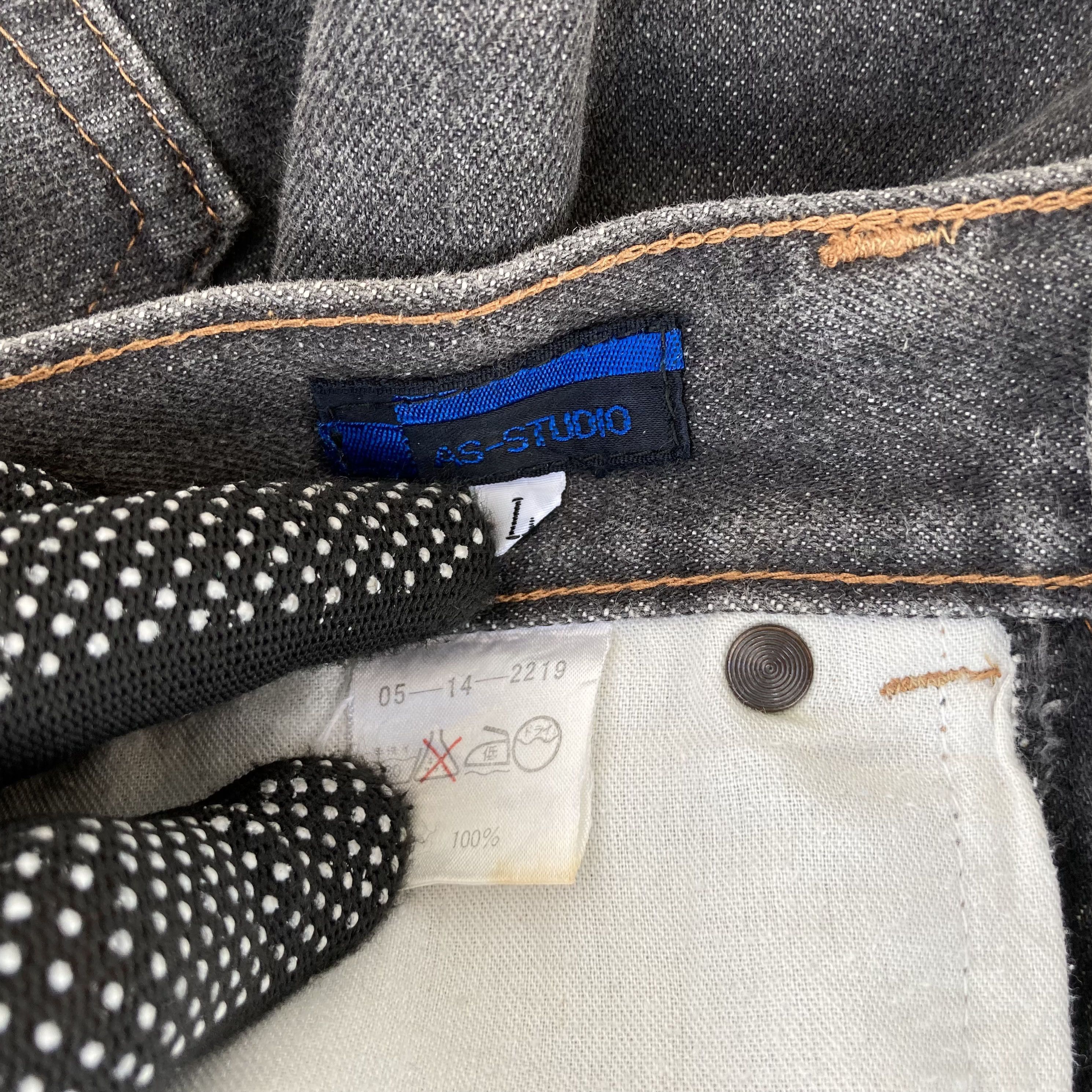 Designer × Japanese Brand × Vintage 30x29.5 Vtg A.S.M Atelier Sab Men Pants Baggy Zipper Jeans Size US 30 / EU 46 - 4 Thumbnail