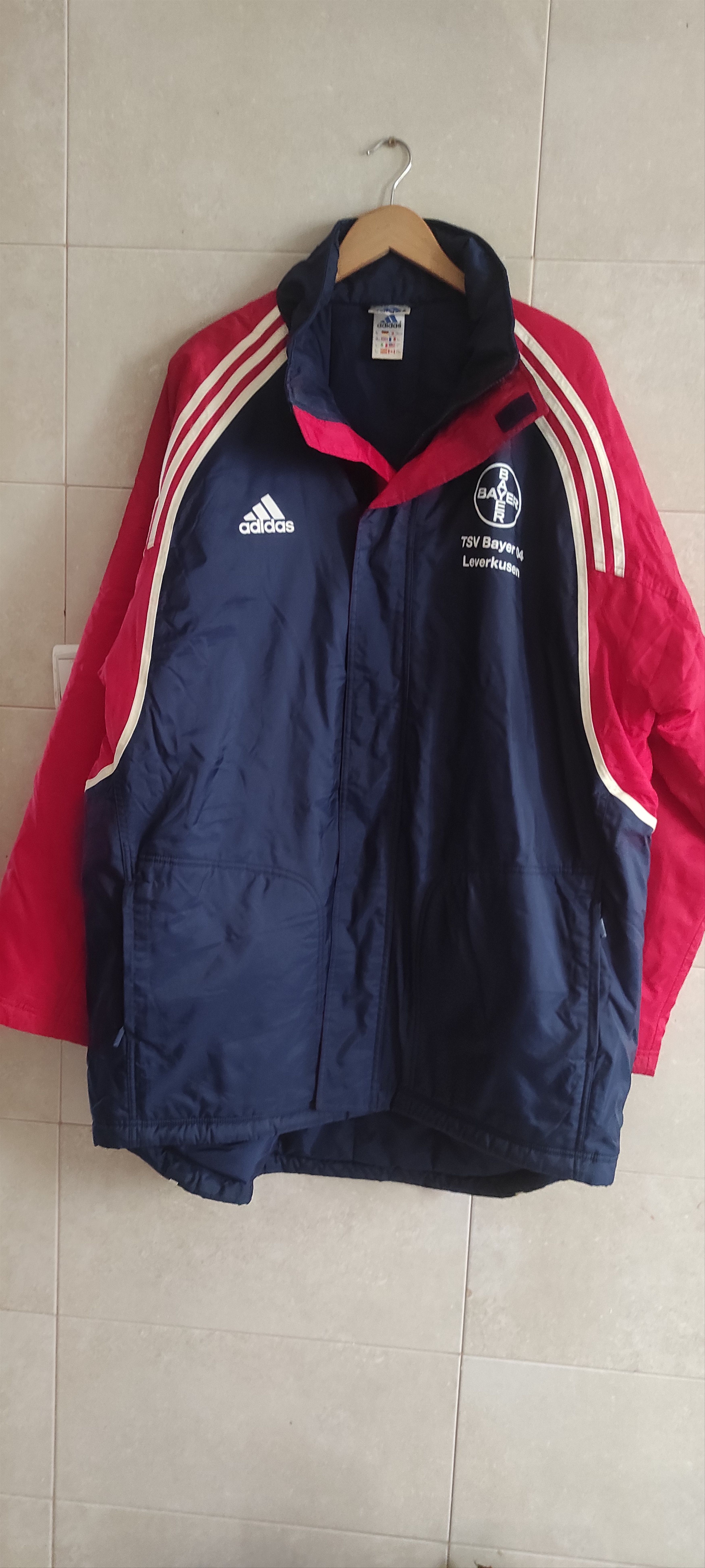 Adidas × Vintage Adidas 3 Stripes Oversize Track Jacket Retro Adidas Bayer Size US XL / EU 56 / 4 - 20 Thumbnail