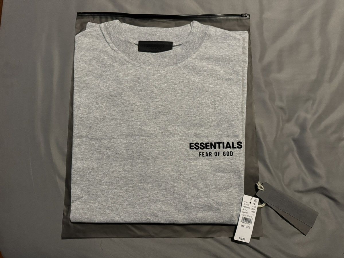 Essentials × Fear of God Essentials FOG Jersey Crewneck T-Shirt Light Heather Grey Size US S / EU 44-46 / 1 - 20 Thumbnail
