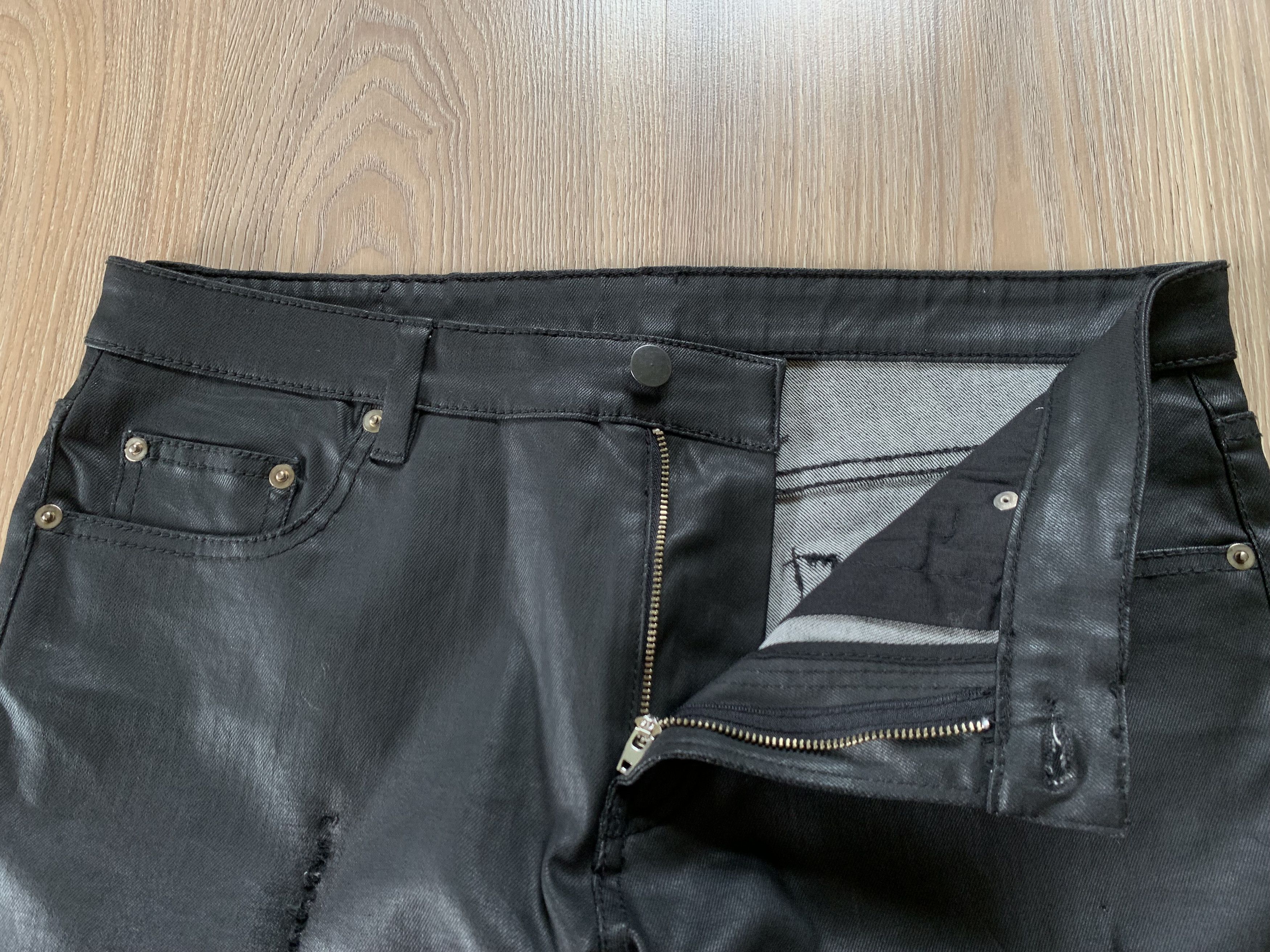 Designer Italian MJ Risin Waxed Men's Trousers Size US 36 / EU 52 - 6 Thumbnail