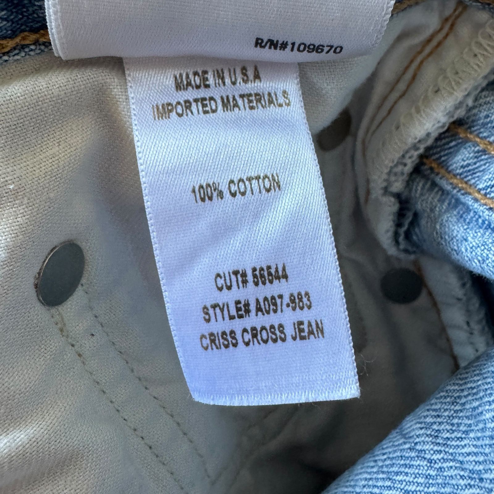 Agolde AGOLDE Criss Cross Straight Jean Suburbia Wash Size 24" / US 00 / IT 34 - 7 Thumbnail