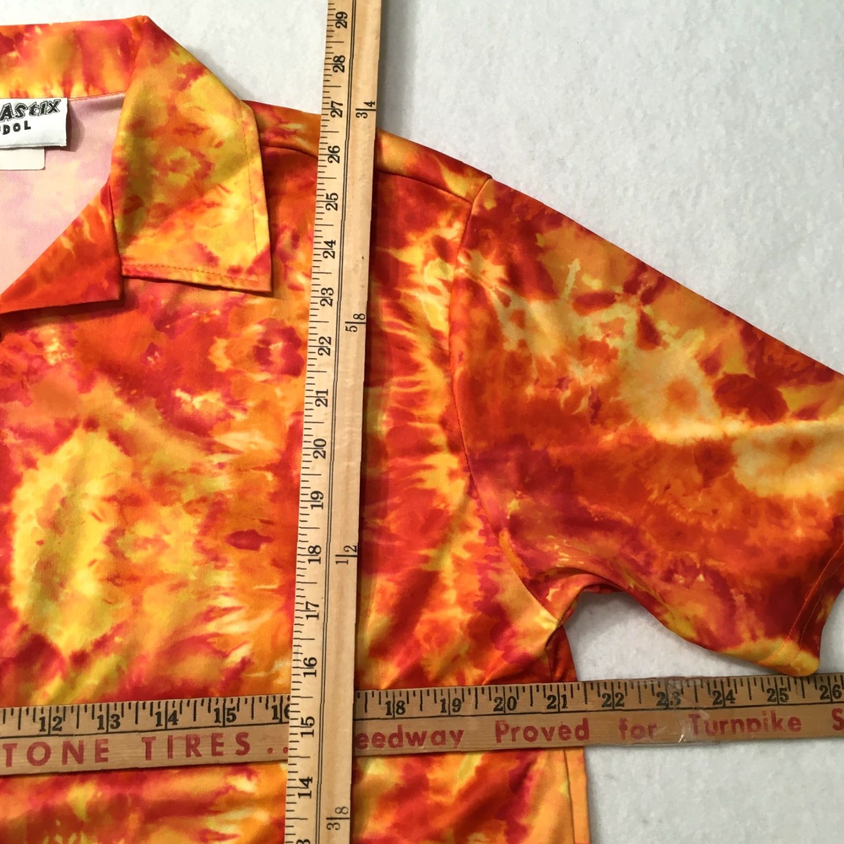 Vintage VINTAGE Plastix Idol Shirt Mens M Orange 90s Blaze Button-Up USA Made Size US M / EU 48-50 / 2 - 4 Thumbnail