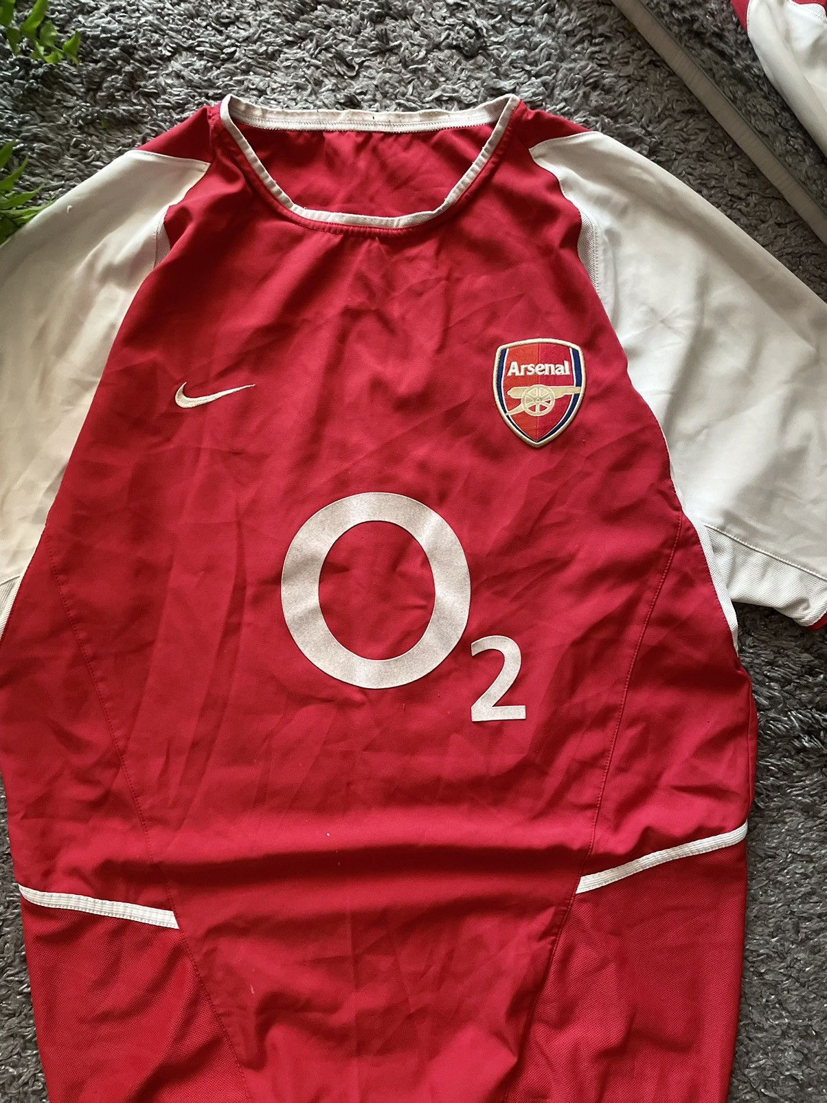 Nike × Vintage 90s Nike Jersey Vintage Streetwear O2 Arsenal Swoosh Rare Size US L / EU 52-54 / 3 - 7 Thumbnail