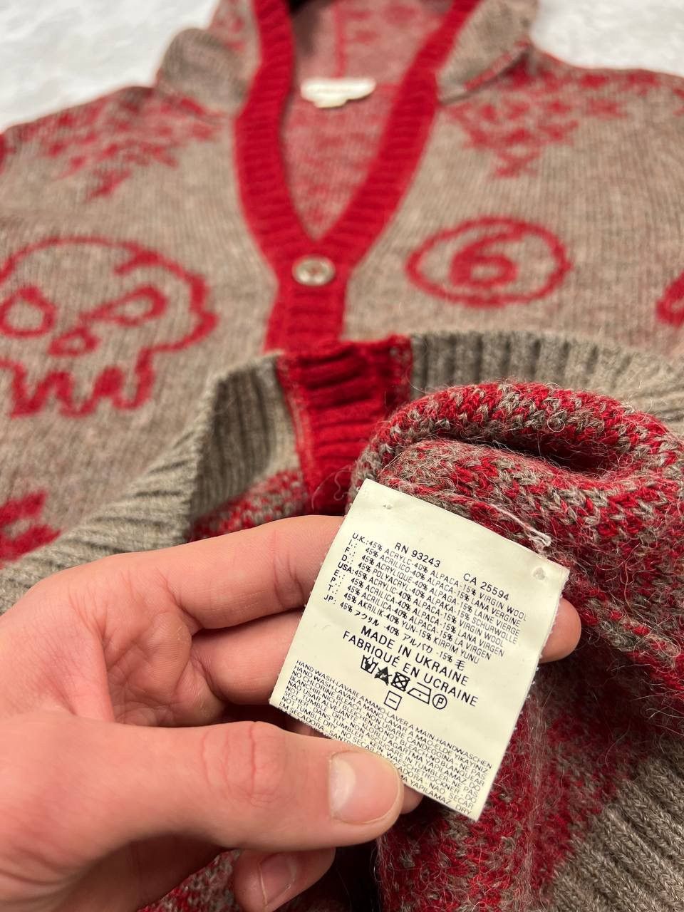 Diesel RARE Diesel Less Wired Knit Button Up Graphic Cardigan Size US XL / EU 56 / 4 - 17 Thumbnail