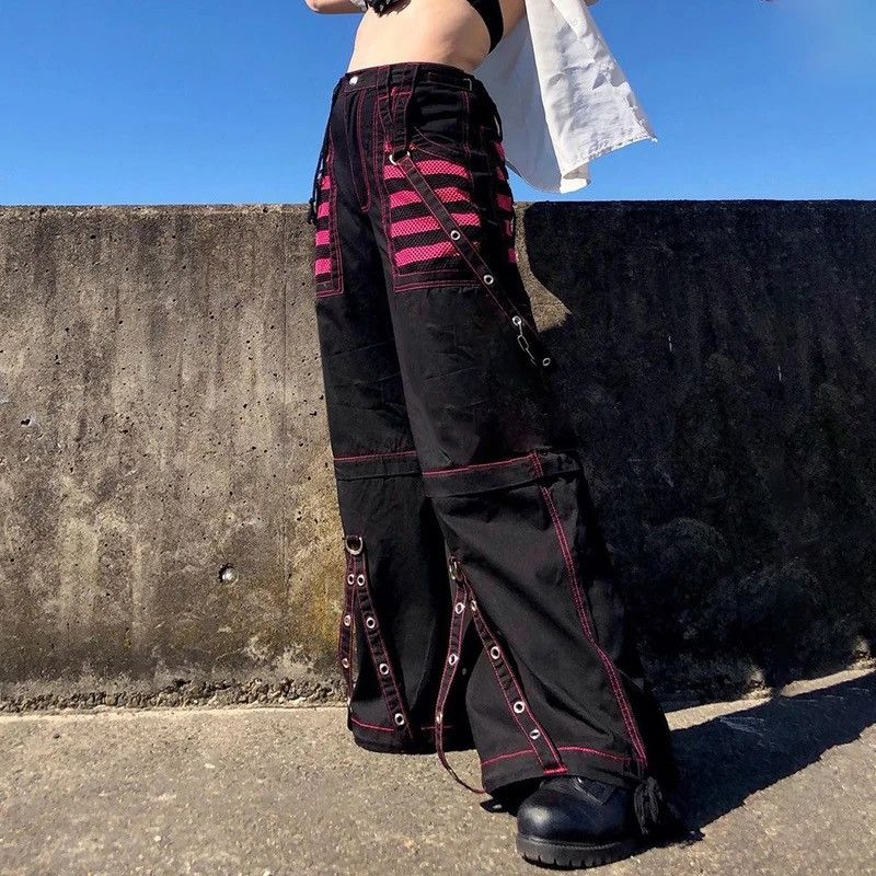 Pants Wide Straight Leg Pants Grunge Hippie Baggy