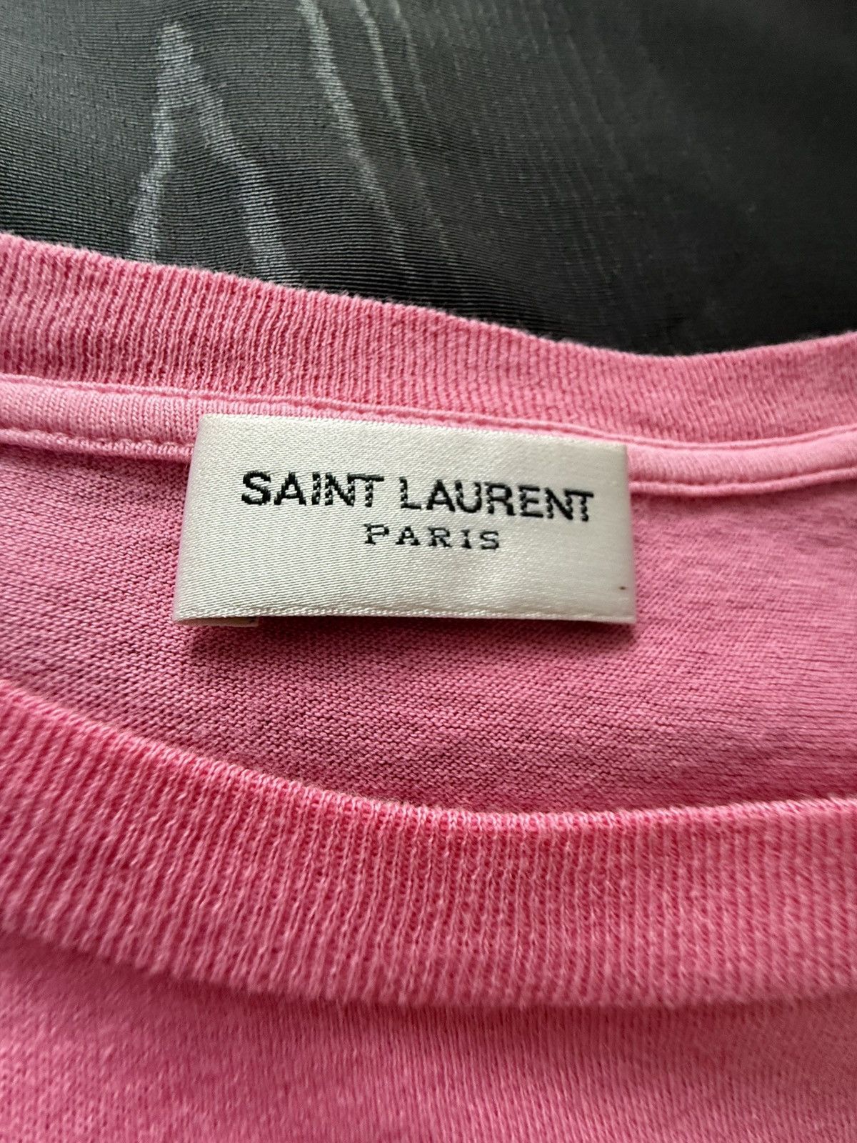 Saint Laurent Paris $550 Saint Laurent Rive Gauche logo t shirt pink M grail Size US M / EU 48-50 / 2 - 17 Thumbnail