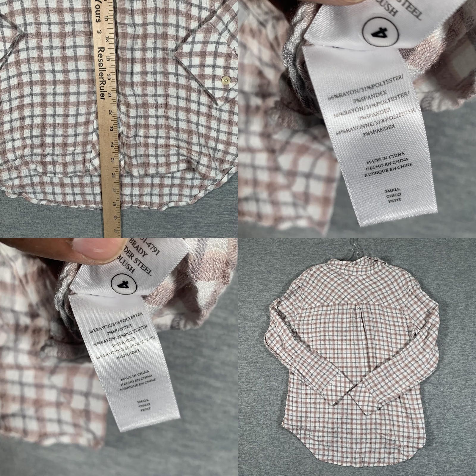 Rails Rails Shirt Womens Small Pink Plaid Button Front Long Sleeve Lightweight Top Size S / US 4 / IT 40 - 8 Thumbnail
