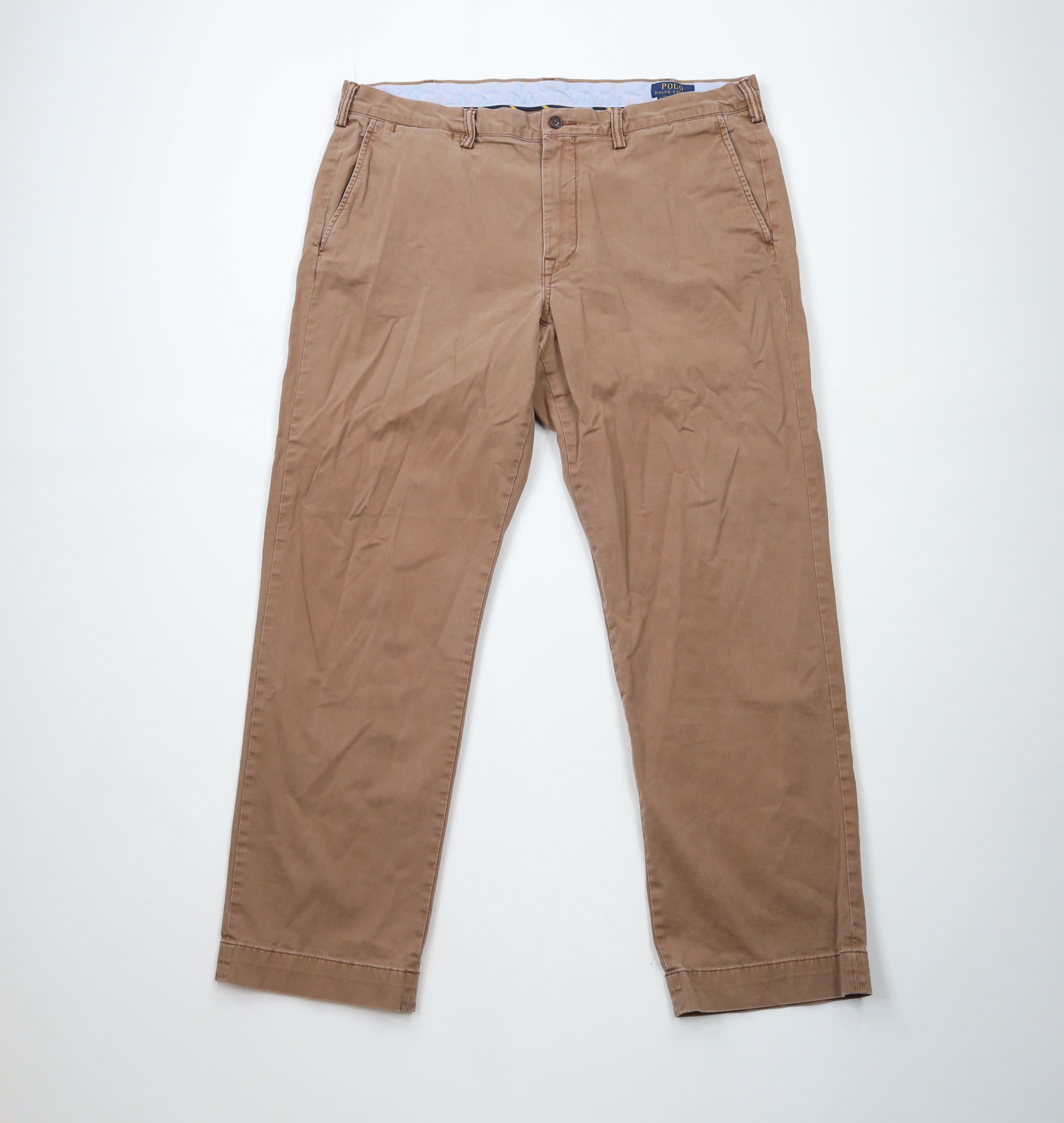 Ralph Lauren × Vintage Vintage Y2K Ralph Lauren Wide Leg Stretch Chino Pants Brown Size US 38 / EU 54 - 1 Thumbnail