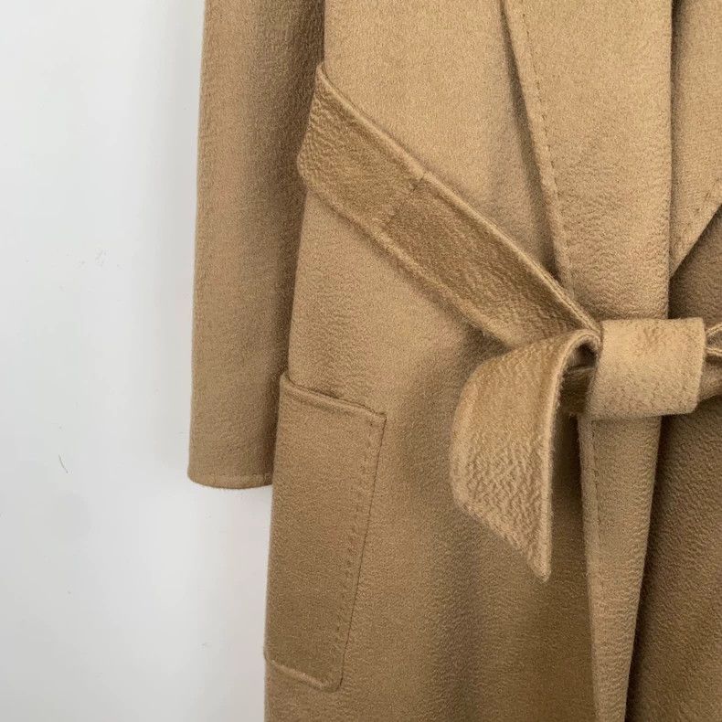 Max Mara Max Mara Brown cashmere lapel belted coat in ludmilla Size XS / US 0-2 / IT 36-38 - 4 Thumbnail