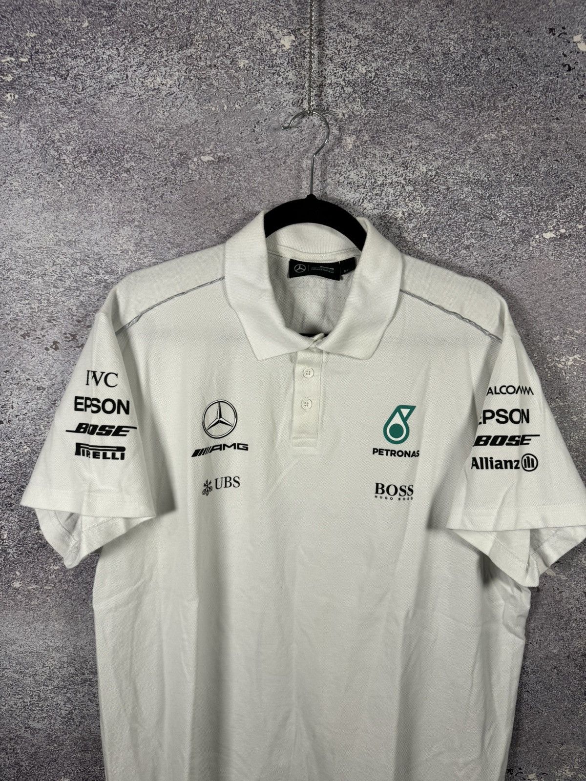 Formula 1 × Hugo Boss × Mercedes-Benz Petronas AMG Mercedes Benz Racing Team Hugo Boss Polo Shirt Size US XXL / EU 58 / 5 - 3 Thumbnail