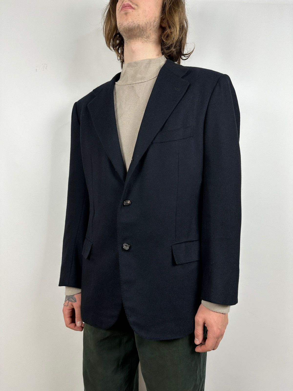 Kiton Vintage Kiton 3 Button Cashmere Blazer Jacket Size 54R - 4 Thumbnail