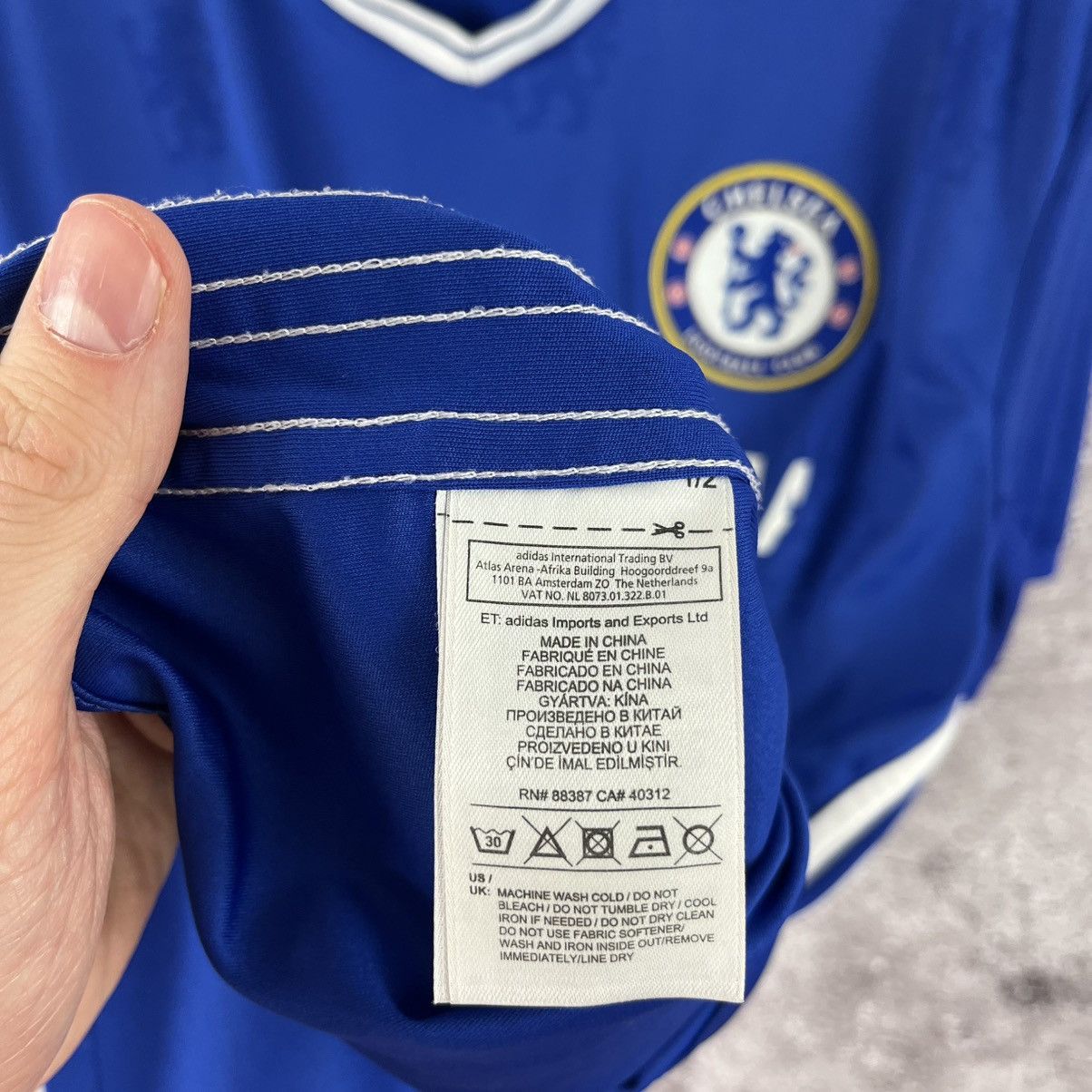 Adidas × Chelsea Soccer Adidas Chelsea 2016/2017 Home Soccer Jersey Size L Size US L / EU 52-54 / 3 - 12 Thumbnail
