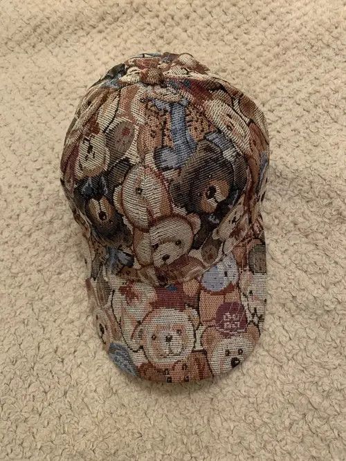 Japanese Brand Baseball cap cute bear sun hat dog bear print hip-hop style Size ONE SIZE - 8 Thumbnail