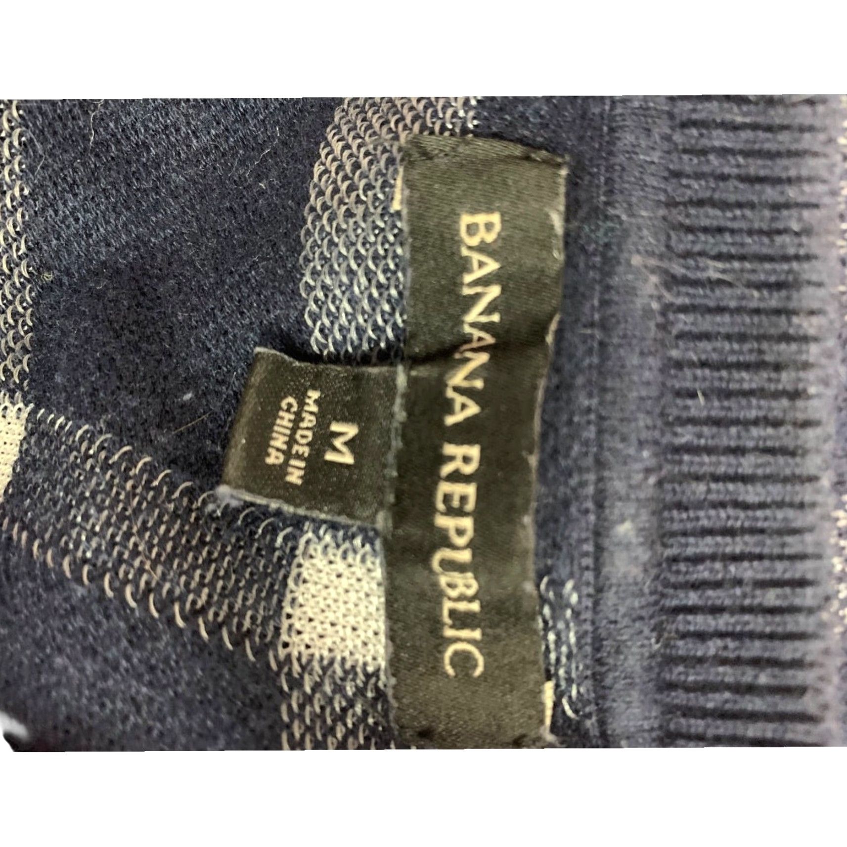 Banana Republic VINTAGE Banana Republic Womens Plaid Button Back Sweater Navy Blue M Pullover Knit Size M / US 6-8 / IT 42-44 - 7 Thumbnail