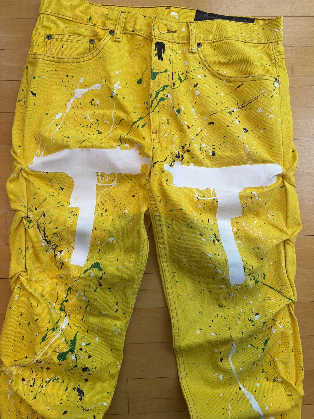 Other Meet The Guys Yellow Uzi Denim Size US 32 / EU 48 - 3 Thumbnail