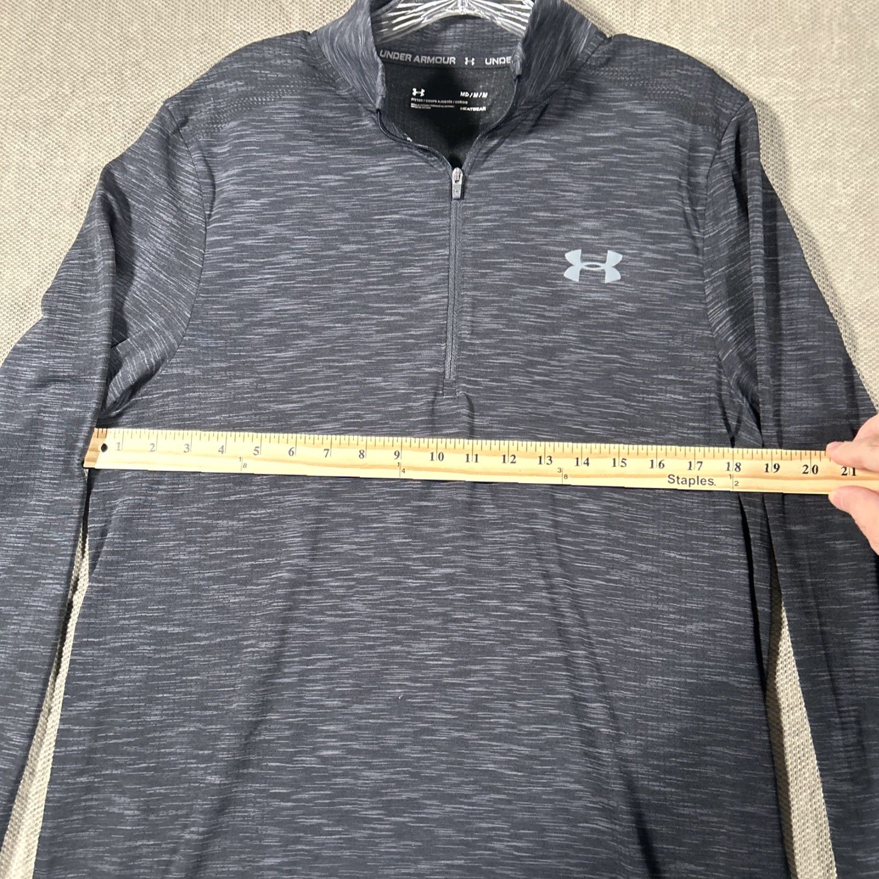 Under Armour Under Armour Fitted Heatgear Pullover 1/4 Zip Long Sleeve Black Medium Size US M / EU 48-50 / 2 - 6 Thumbnail