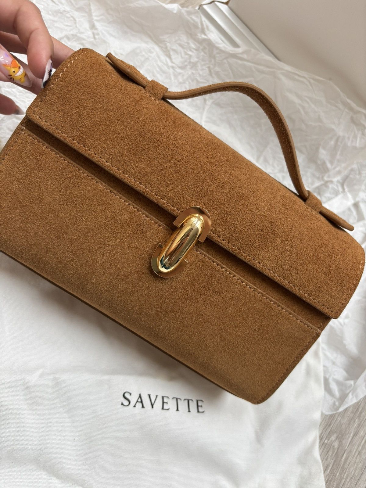 Savette Savette symmetry suede bag Size ONE SIZE - 1 Thumbnail
