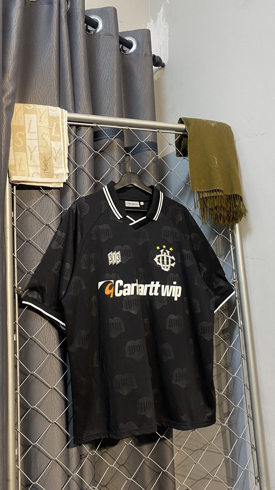 Carhartt Wip × Japanese Brand BNWT CARHARTT WIP S/S HARTT'S JERSEY BLACK OVP LARGE Size US L / EU 52-54 / 3 - 2 Thumbnail