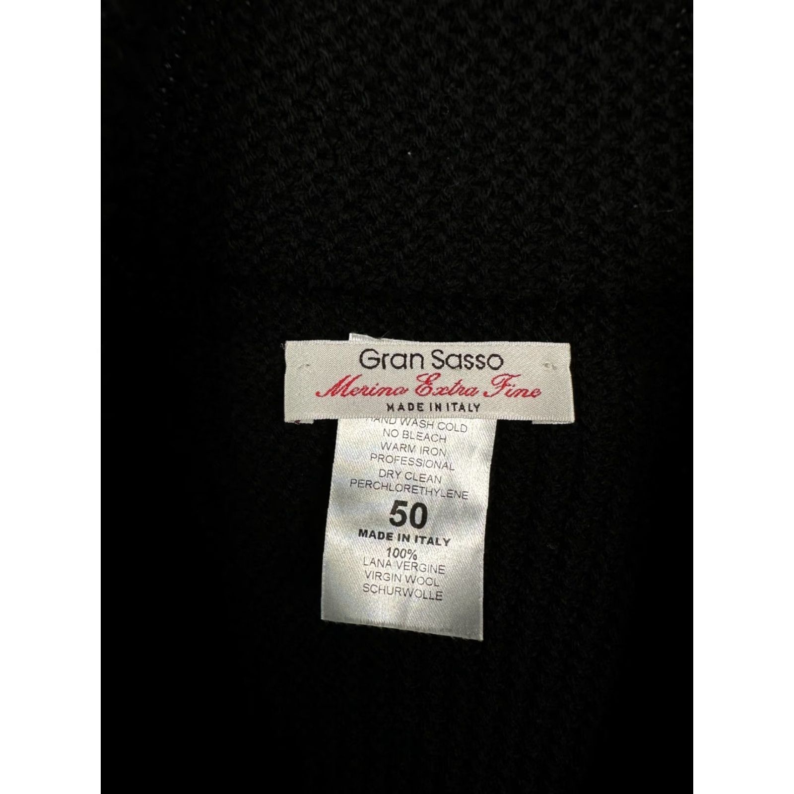 Gran Sasso Gran Sasso Mens Merino Wool Cardigan Sweater M Cardigan, Black, Wool, Men, Size M, Gran Sasso, Cardigan Size US M / EU 48-50 / 2 - 3 Thumbnail