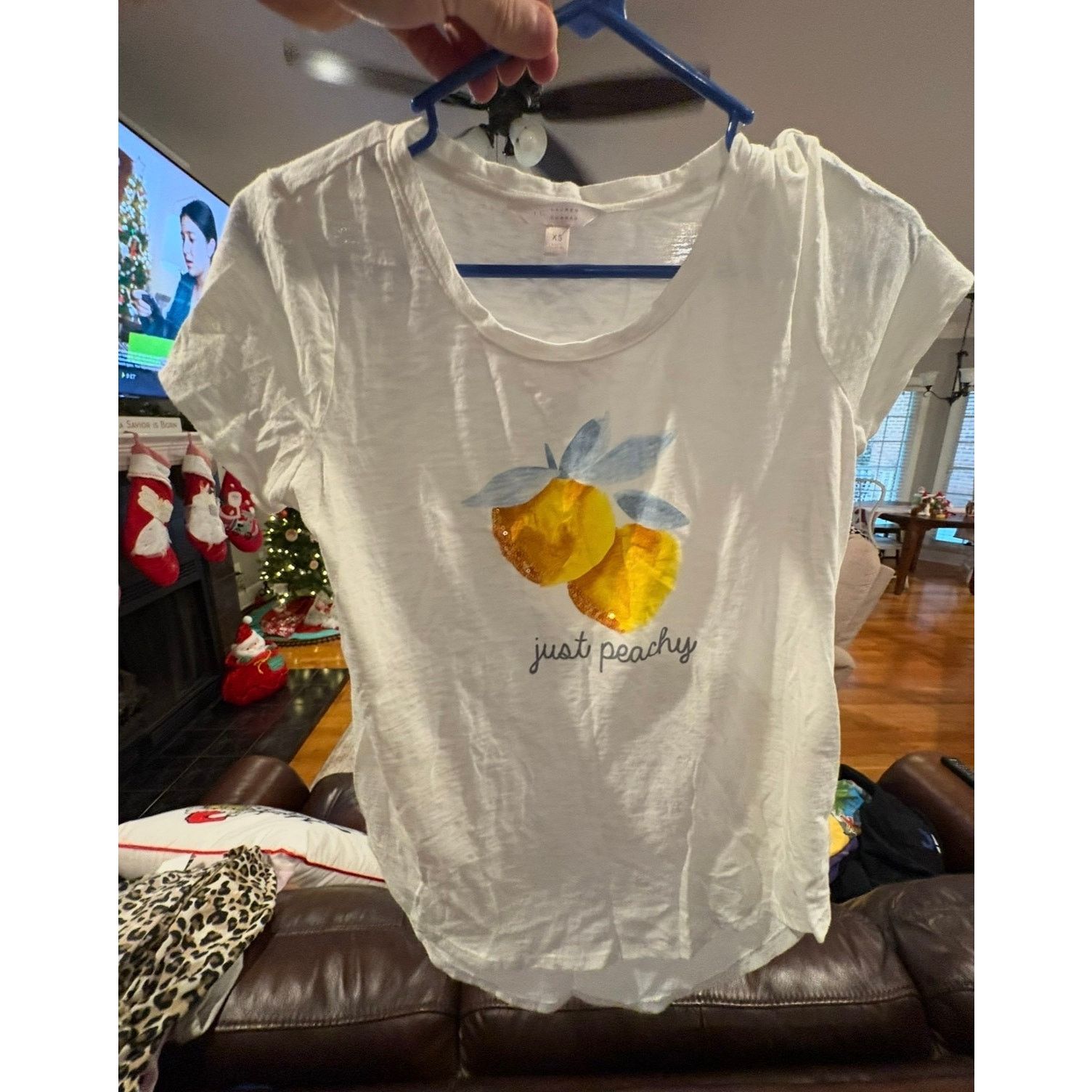 Lauren Conrad LC Lauren Conrad Just Peachy Graphic Tee Women’s XS 0-2 Size XS / US 0-2 / IT 36-38 - 2 Thumbnail