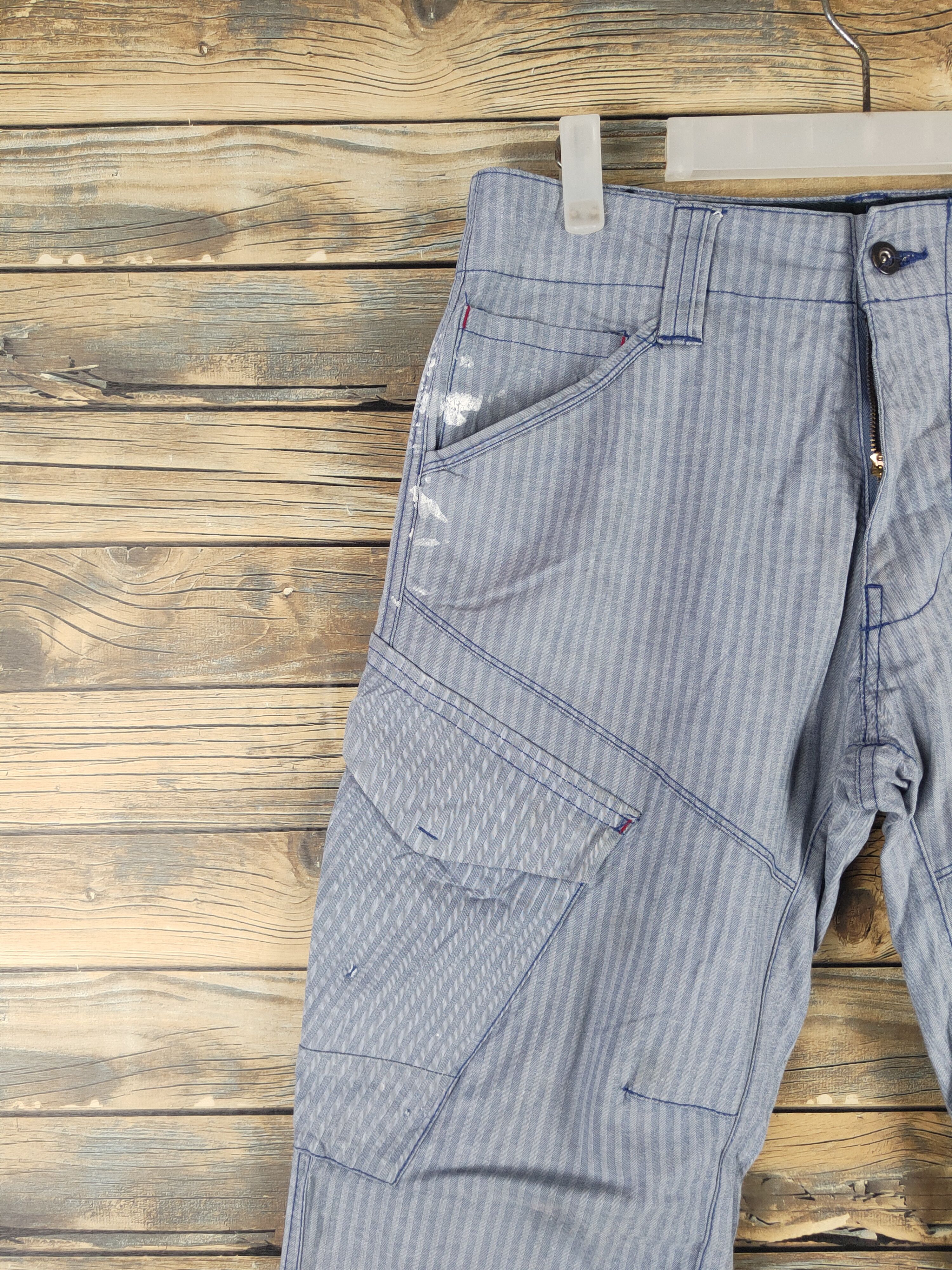 Japanese Brand DL Xebec Genba Blue Multipocket Cargo Pants #46-229T Size US 31 - 3 Thumbnail