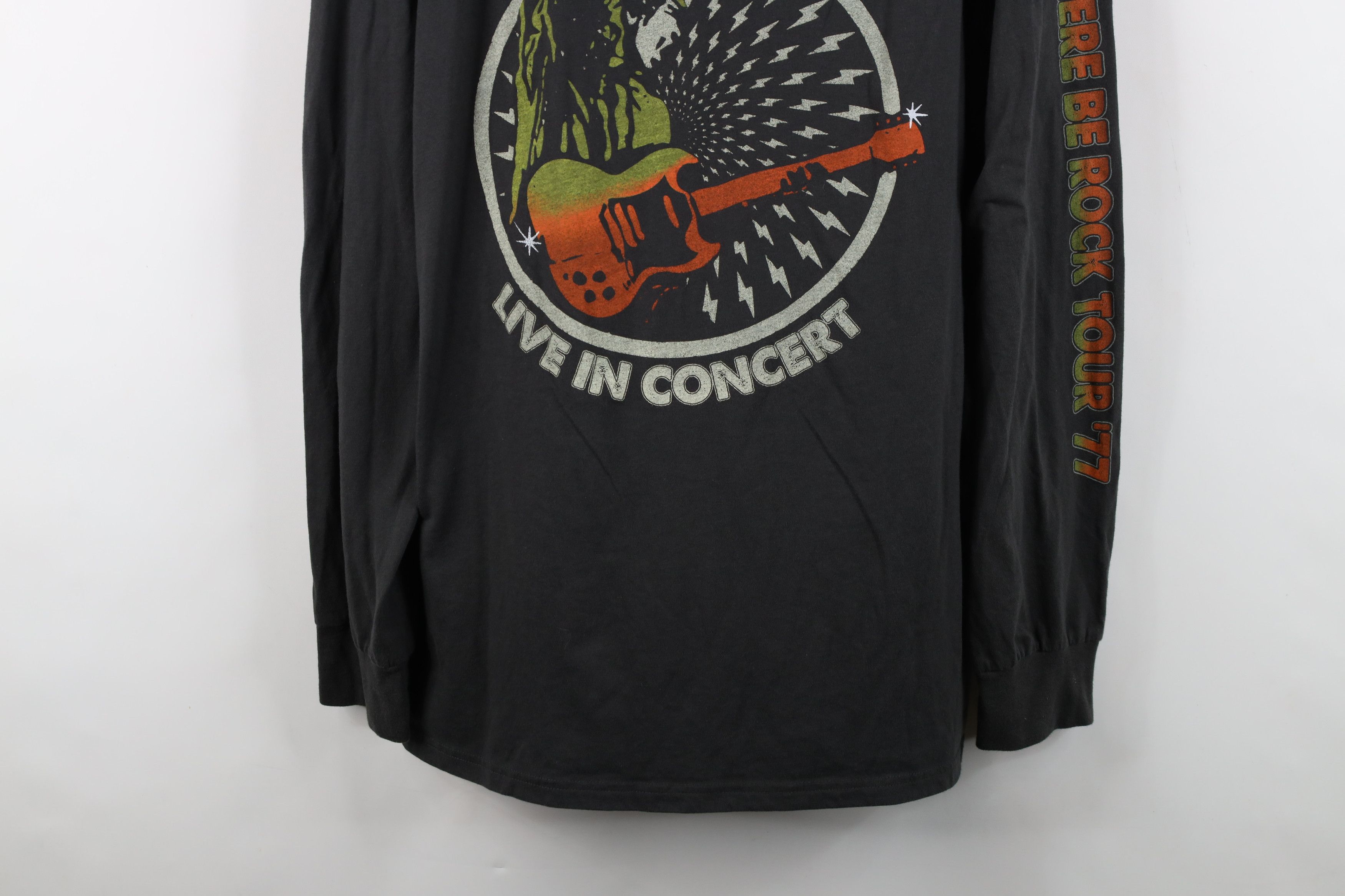 Vintage Retro There Be Rock Tour ACDC Band Long Sleeve T-Shirt Gray Size US XXL / EU 58 / 5 - 3 Thumbnail