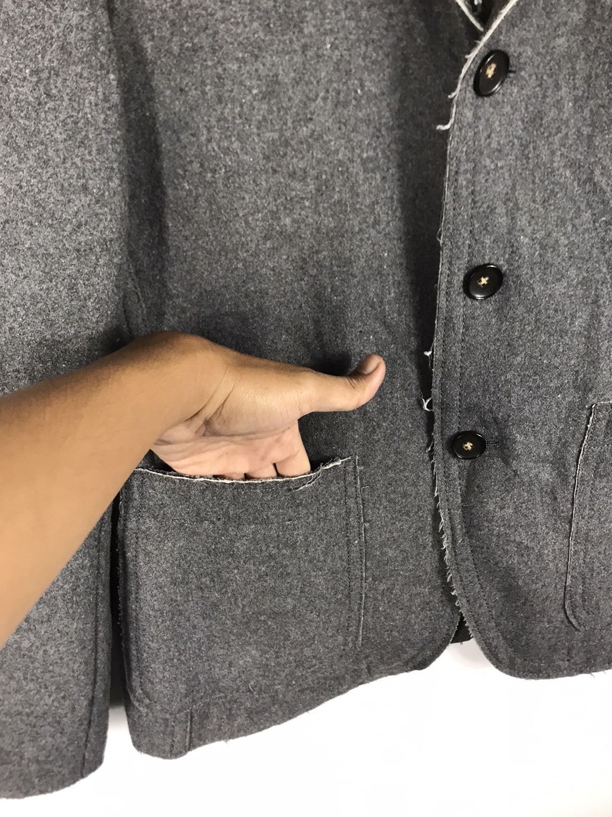 Comme Ca Ism × Japanese Brand 🌟Nice Design Comme Ca Ism Wool Single Breast Coat Jacket Size US L / EU 52-54 / 3 - 6 Thumbnail