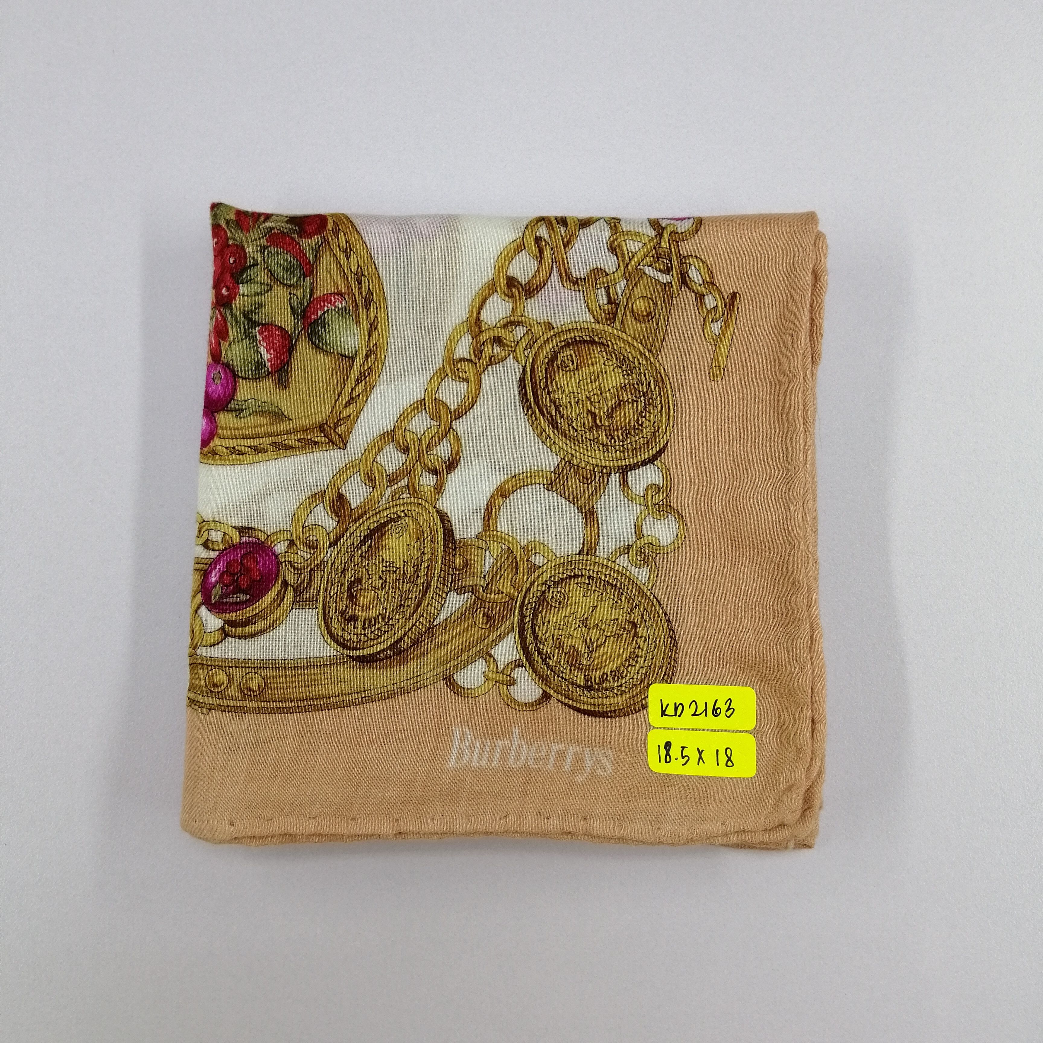 Burberry × Vintage Burberrys Handkerchief/Neckerchief/Bandana-KD2163 Size ONE SIZE - 6 Thumbnail