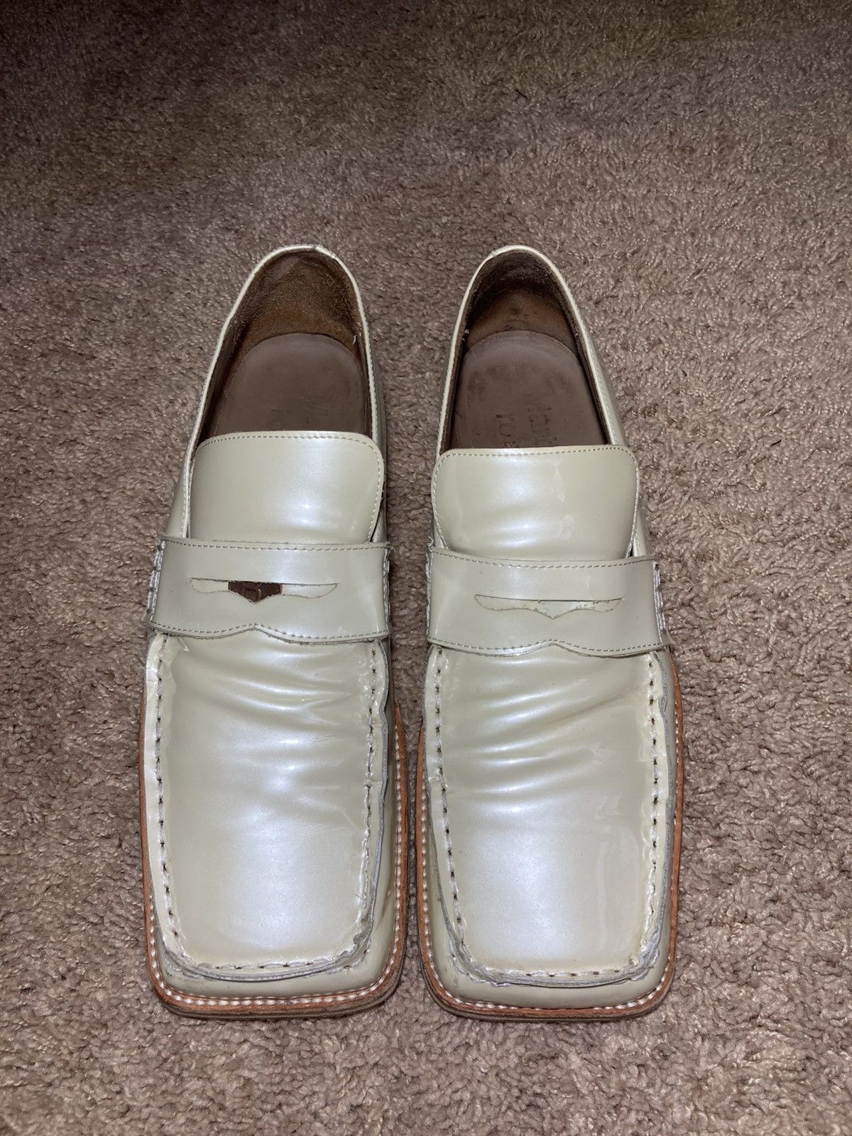 AW20 Martine Rose Patent Leather Cream Penny Loafer 44 2020