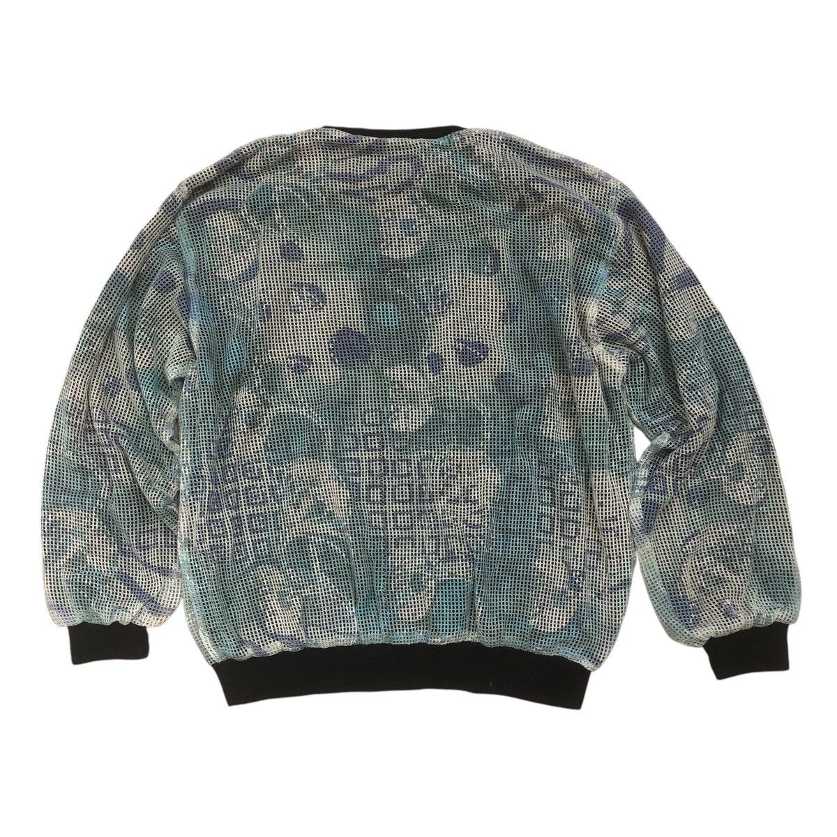 Handmade × Shades Of Grey Handmade Fishnet Panorama Grafic 2 Layer Sweater Size US L / EU 52-54 / 3 - 5 Thumbnail