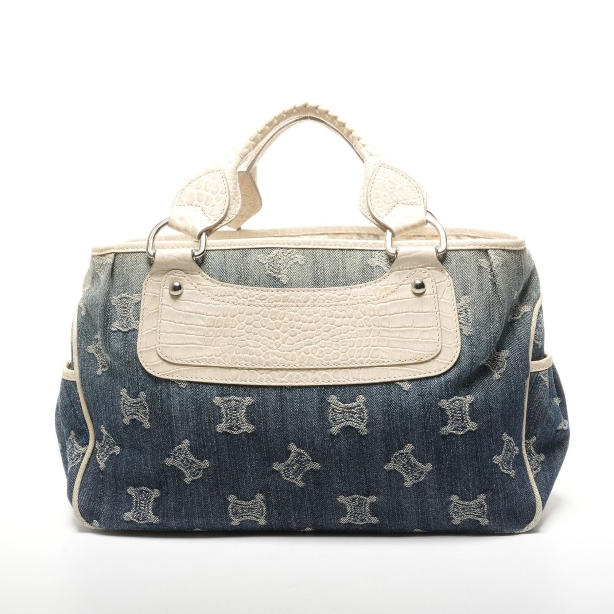 Celine Celine Boogie Macadam Denim Embossed Leather Handbag, Blue, WS25335 Size ONE SIZE - 1 Thumbnail