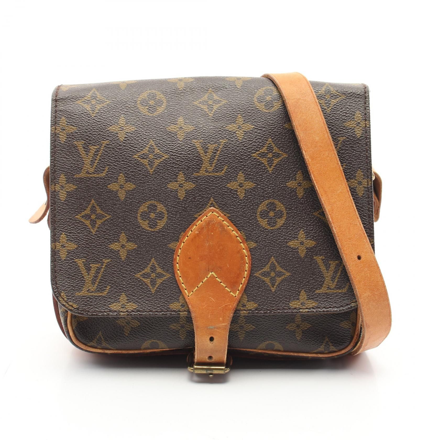 Louis Vuitton Louis Vuitton Cartouchiere Mm Monogram Shoulder Bag Canvas Shoulder Bag M51253 in Brown, Women's
