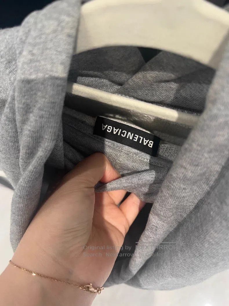 Balenciaga Balenciaga Gray Hooded Sweatshirt Size US XS / EU 42 / 0 - 6 Thumbnail