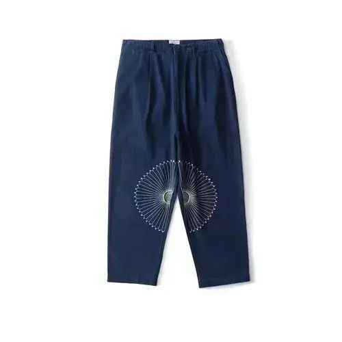 Japanese Brand 20AW Indigo Union Japan Blue Dyed Sashiko Pants Size US 31 - 1 Thumbnail