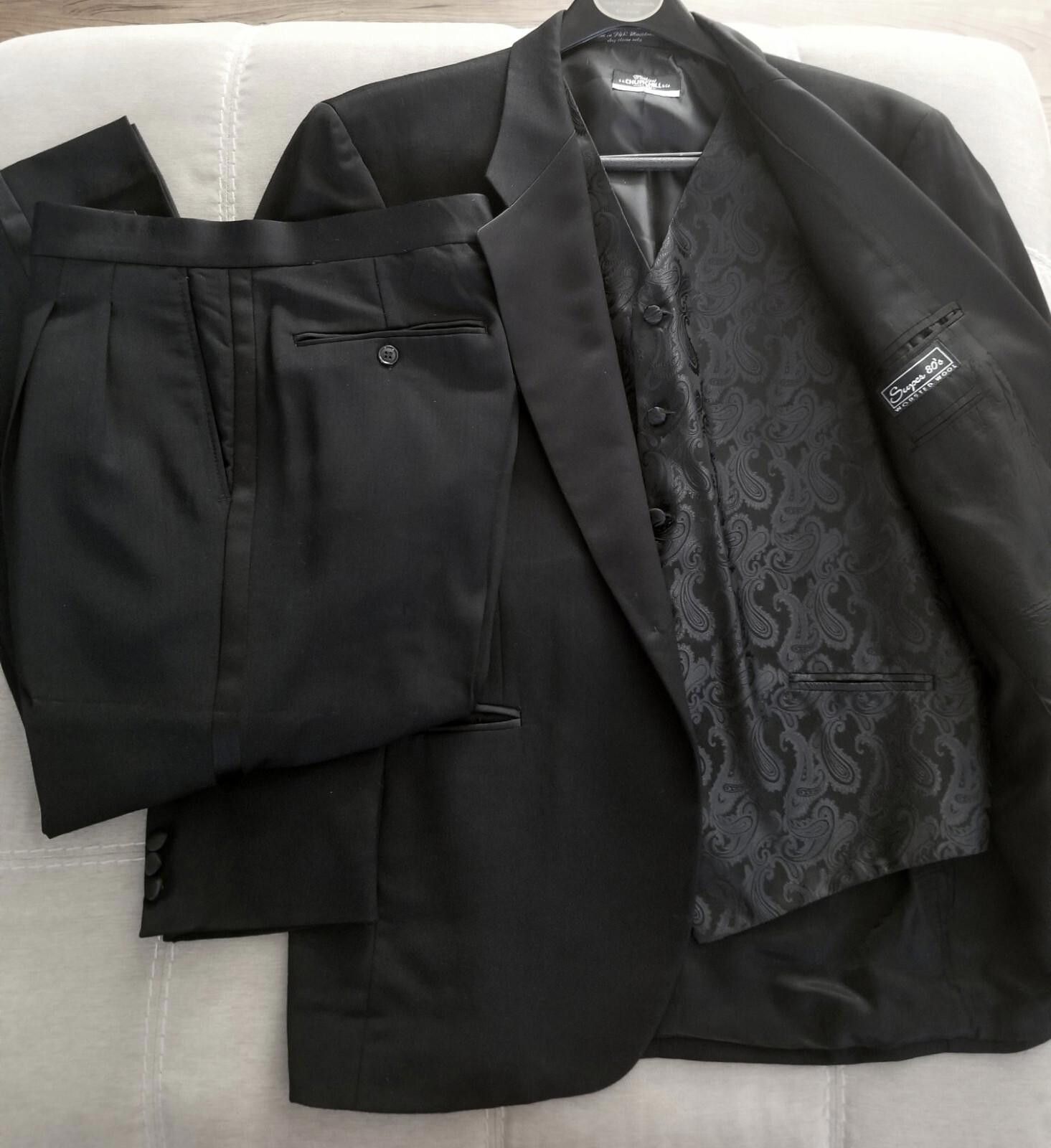 Other S.H. Churchill & Co. Tuxedo Pants 33x26 Jacket Sz 42 Vest L Size 38R - 1 Thumbnail