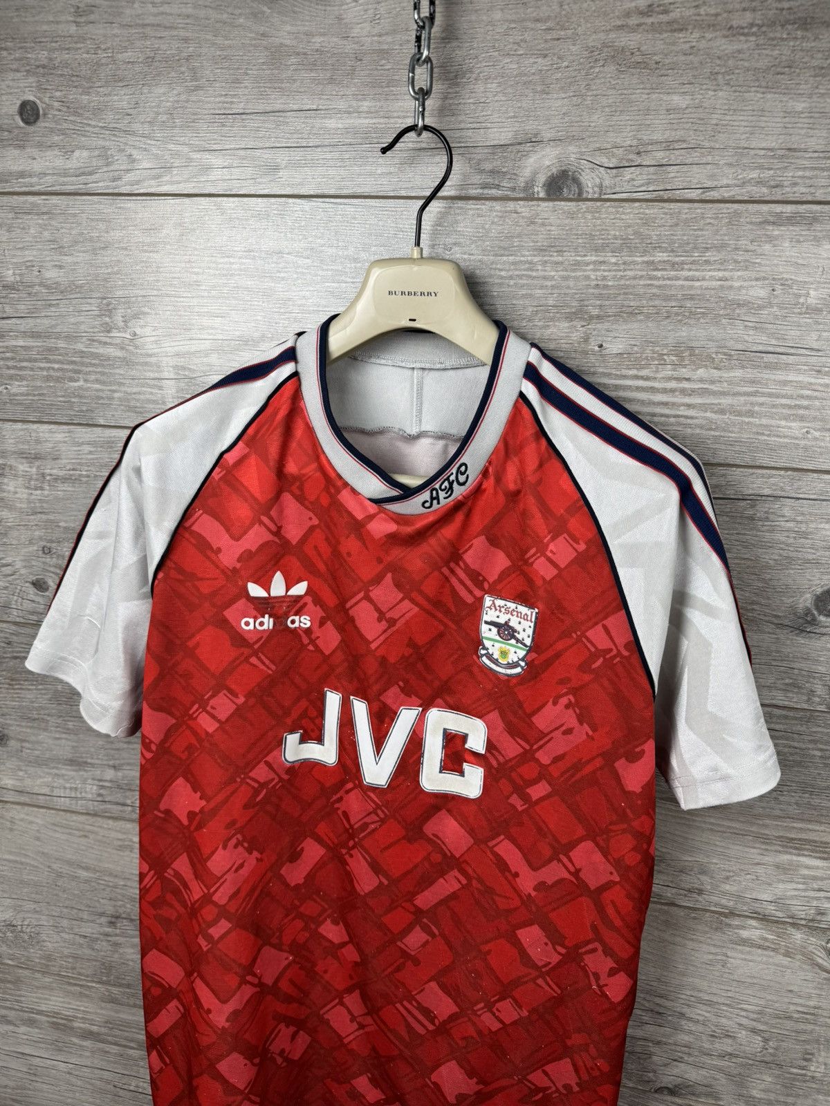 Japanese Brand Arsenal Adidas JVC Vintage Jersey Shirt Mens 1990 1991 1992 Size US L / EU 52-54 / 3 - 6 Thumbnail