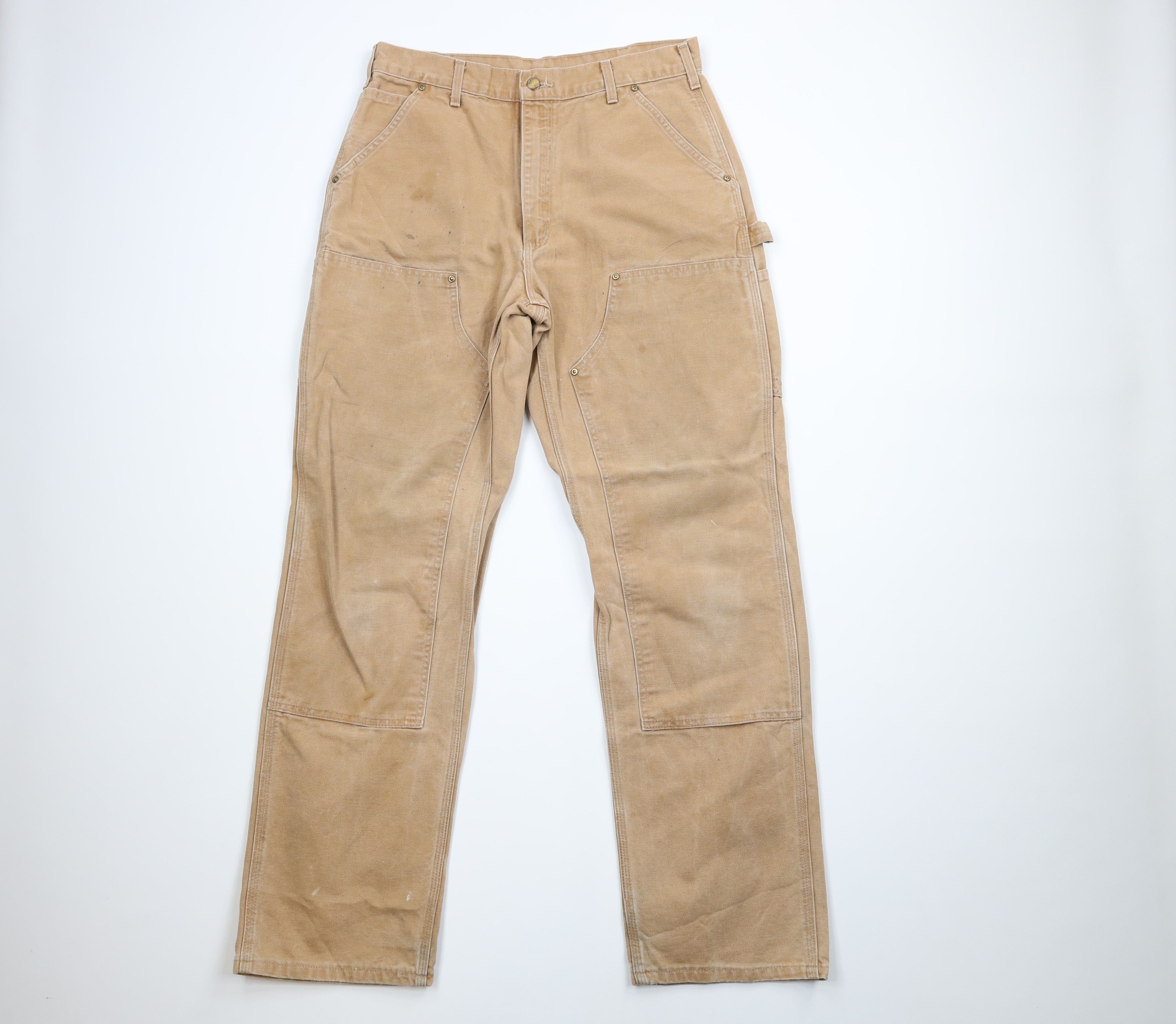 Vintage Vintage 90s Carhartt Double Knee Pants Duck Brown USA