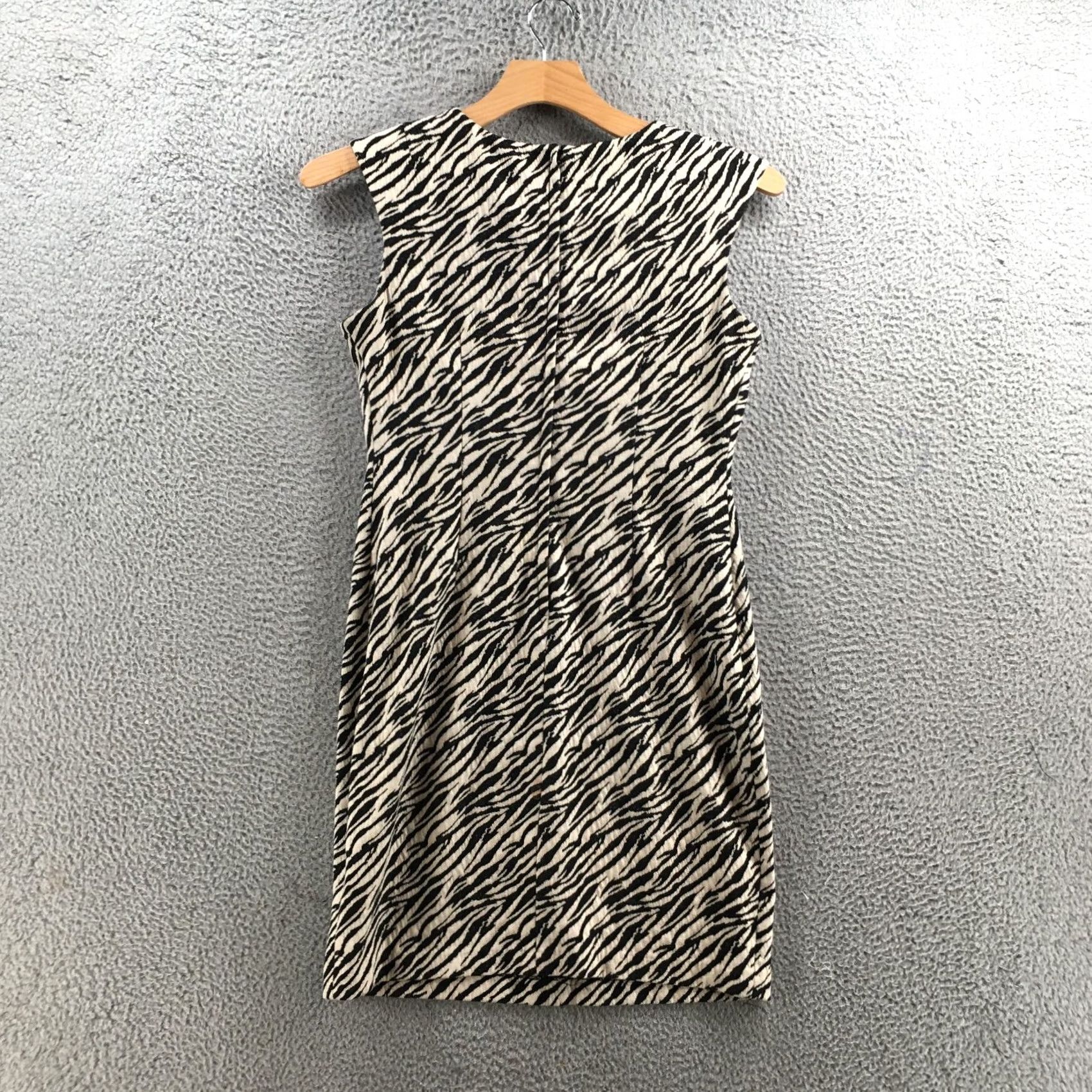 Calvin Klein Calvin Klein Sheath Dress Womens 10P Multicolor Zebra Print Sleeveless Casual Dress Size L / US 10 / IT 46 - 7 Thumbnail