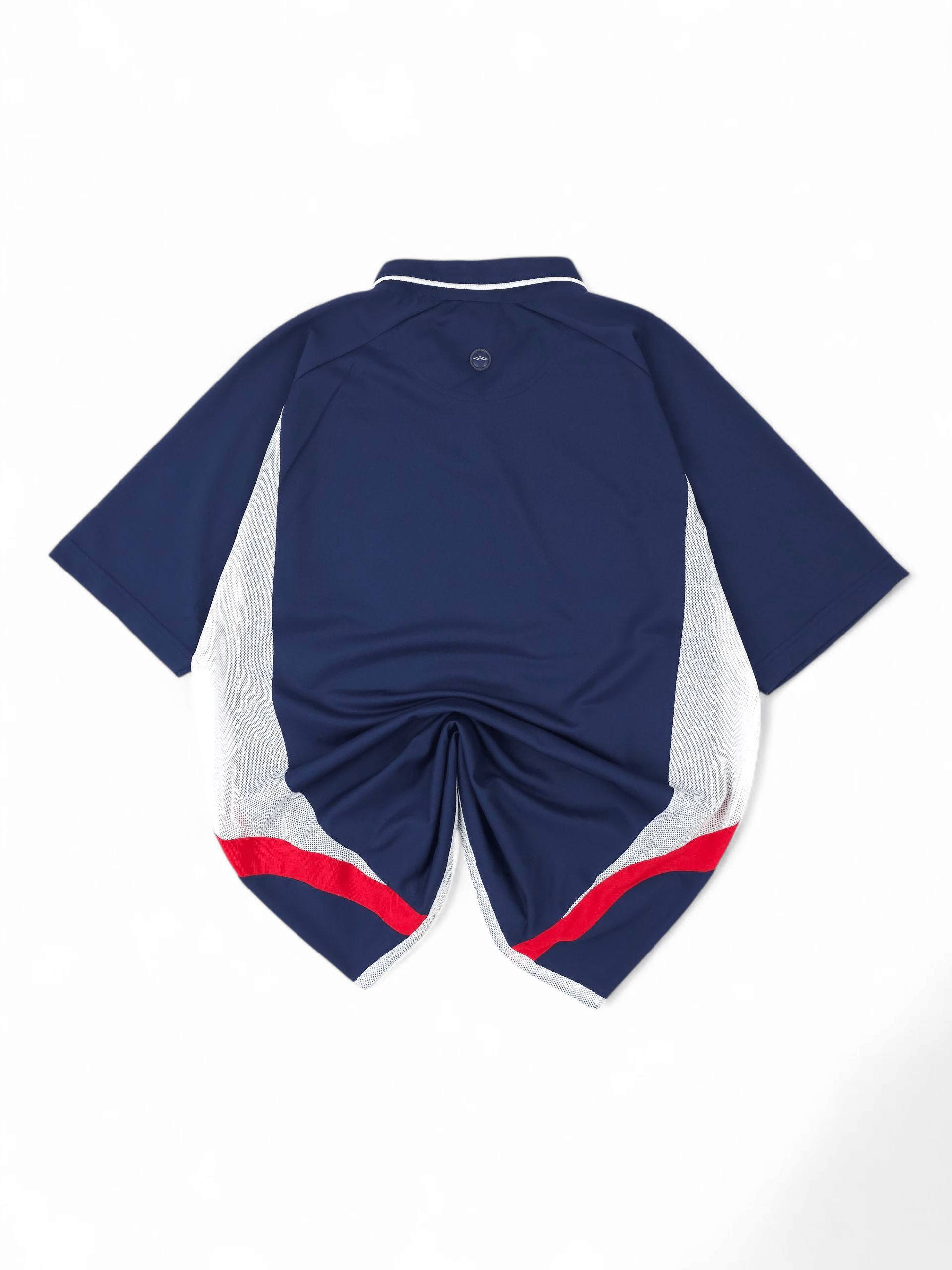 Umbro 💎 90's Vintage Umbro Navy Blue Pro Training Polo Shirt Y2K Size US L / EU 52-54 / 3 - 2 Thumbnail