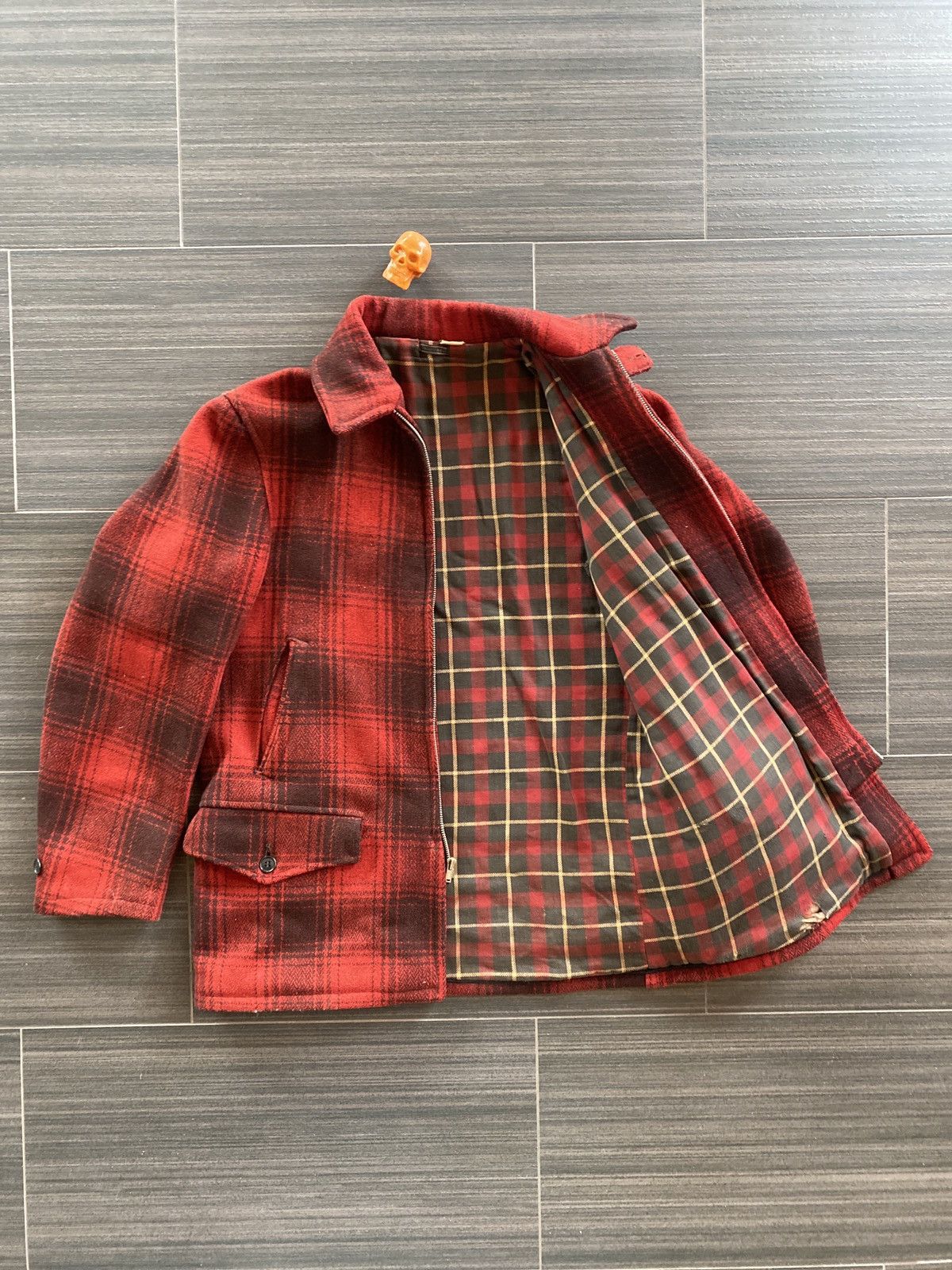 Vintage 1930s buffalo plaid hunting jacket L Size US L / EU 52-54 / 3 - 3 Thumbnail