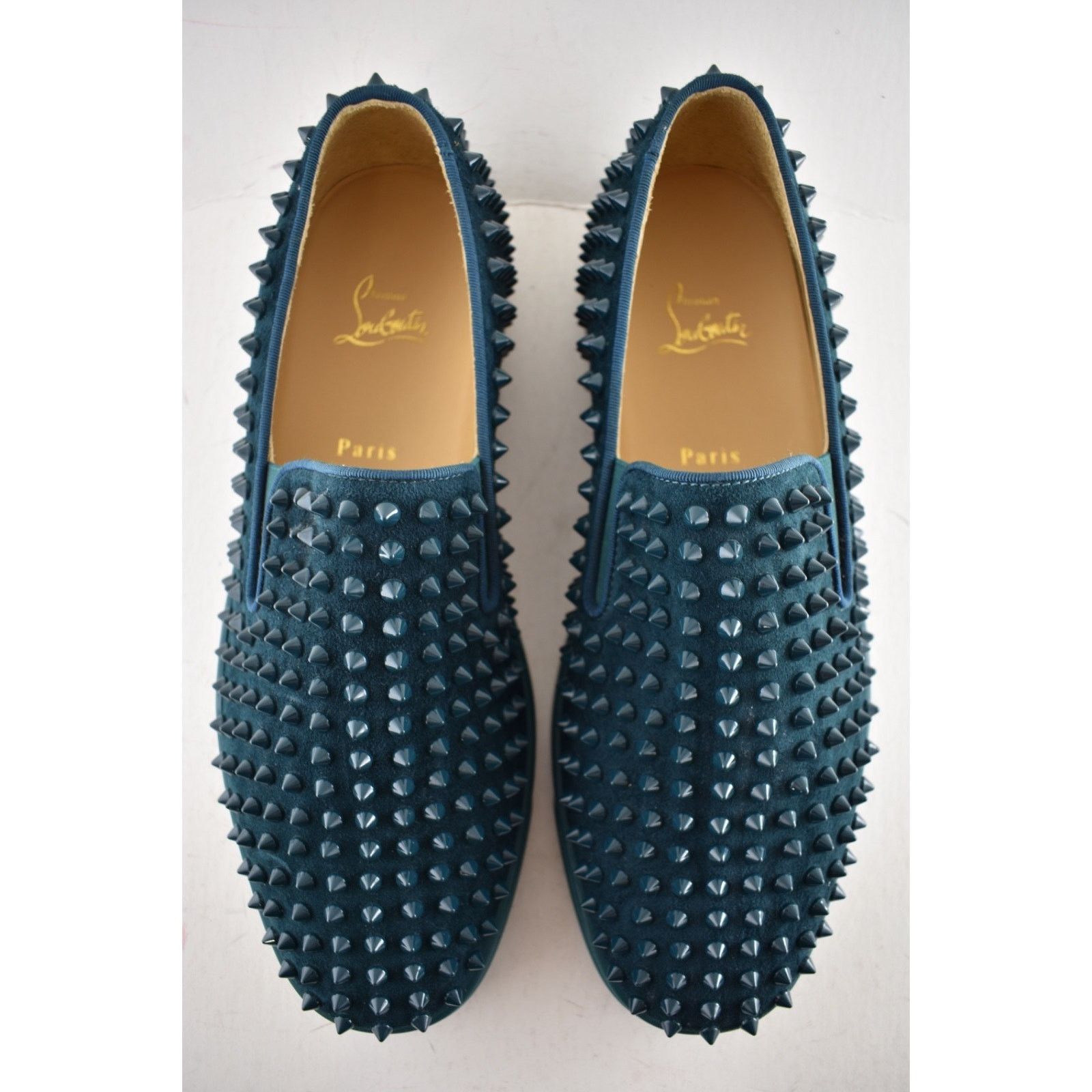 Christian Louboutin Christian Louboutin Roller-Boat Flat Lagune Blue Spikes Low Size US 10.5 / EU 43-44 - 8 Thumbnail