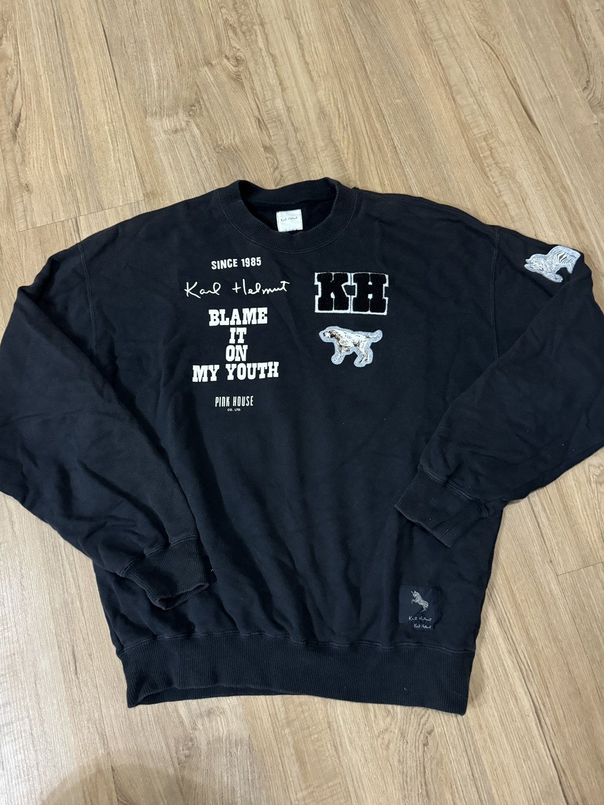 Helmut Lang × Karl Helmut KARL HELMUT X PINK HOUSE SWEATSHIRT
