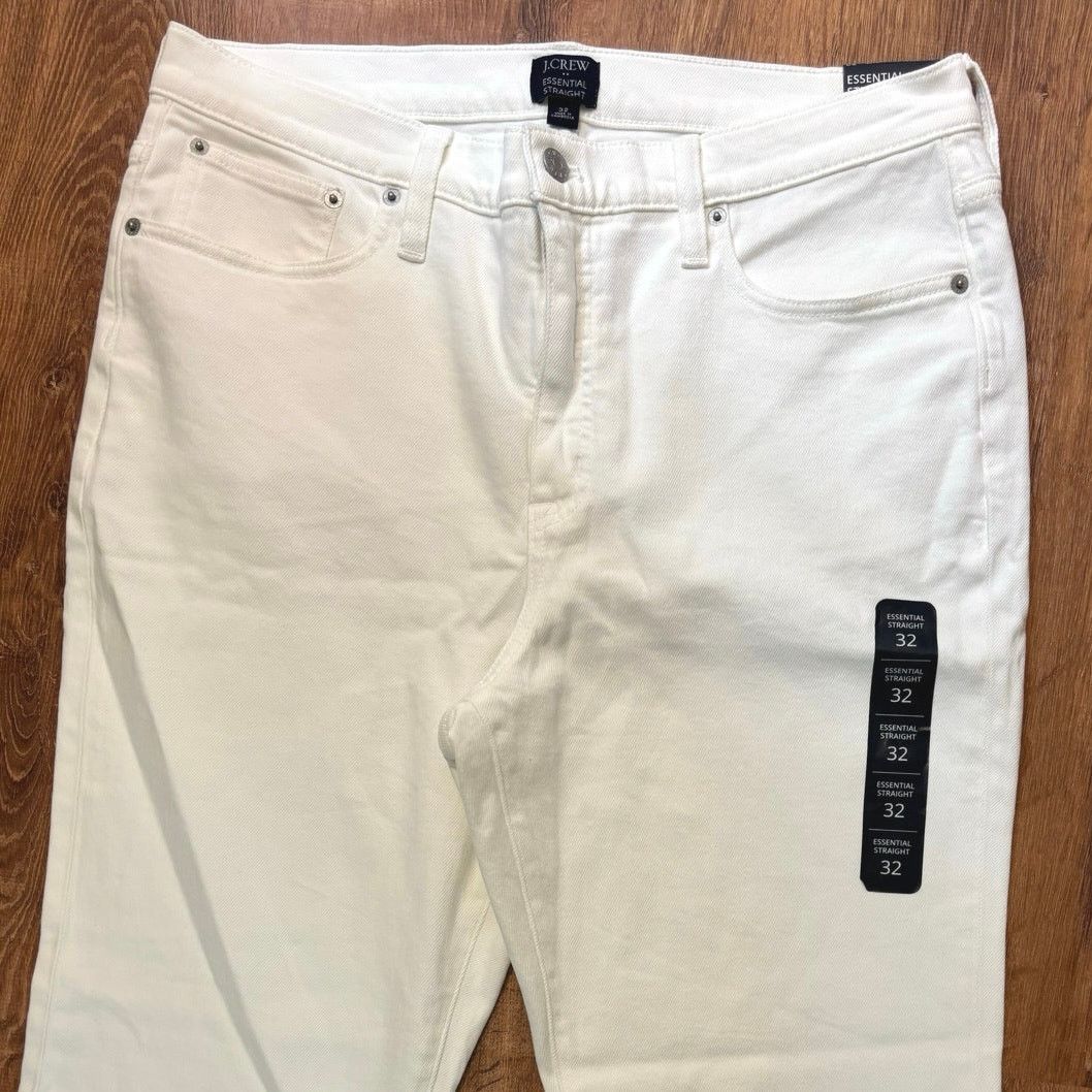 J.Crew NWT J.Crew Straight White Jean In All Day Stretchy Size 32 Size 32" / US 10 / IT 46 - 4 Thumbnail