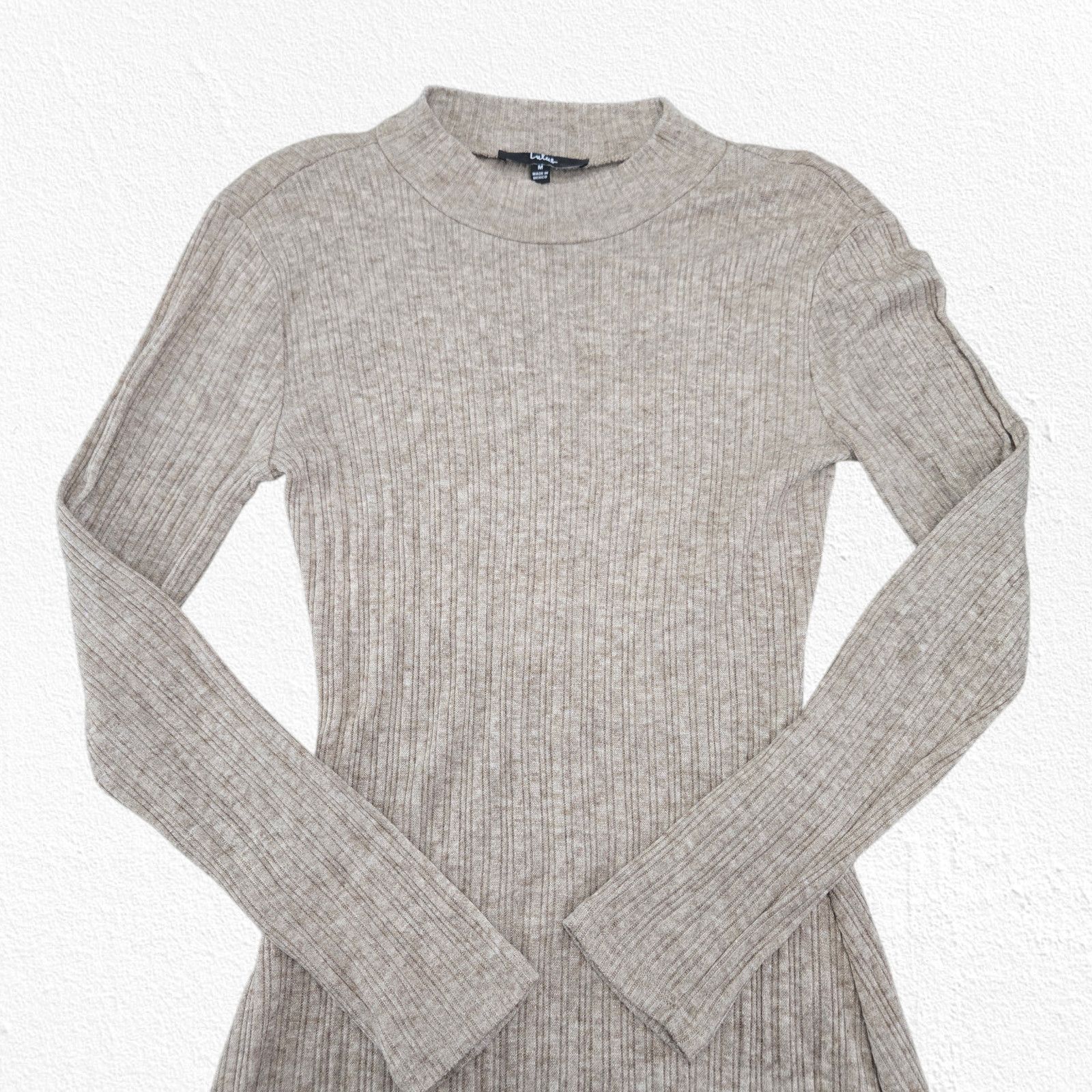 Lulus Lulus Beige Ribbed Knit Maxi Dress Size Medium Size M / US 6-8 / IT 42-44 - 5 Thumbnail