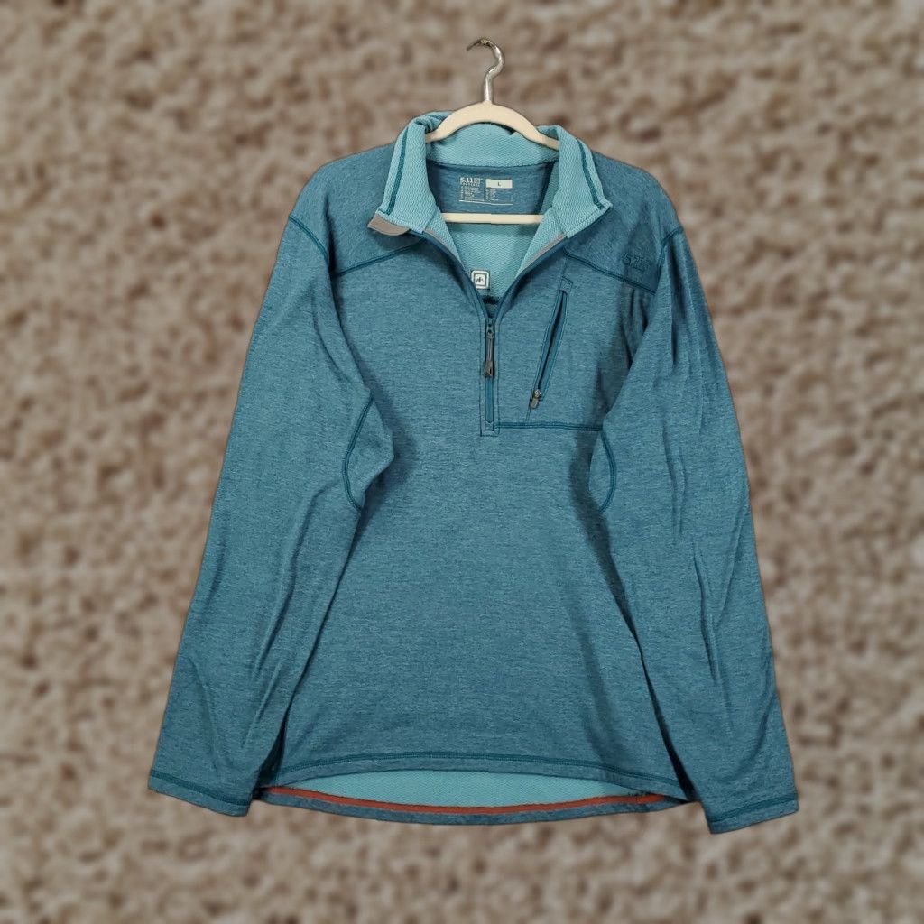 Vintage 5.11 Tactical Pullover Womens XL 1/4 Zip Blue Stretch Long Sleeve Sweater Size XL / US 12-14 / IT 48-50 - 1 Thumbnail