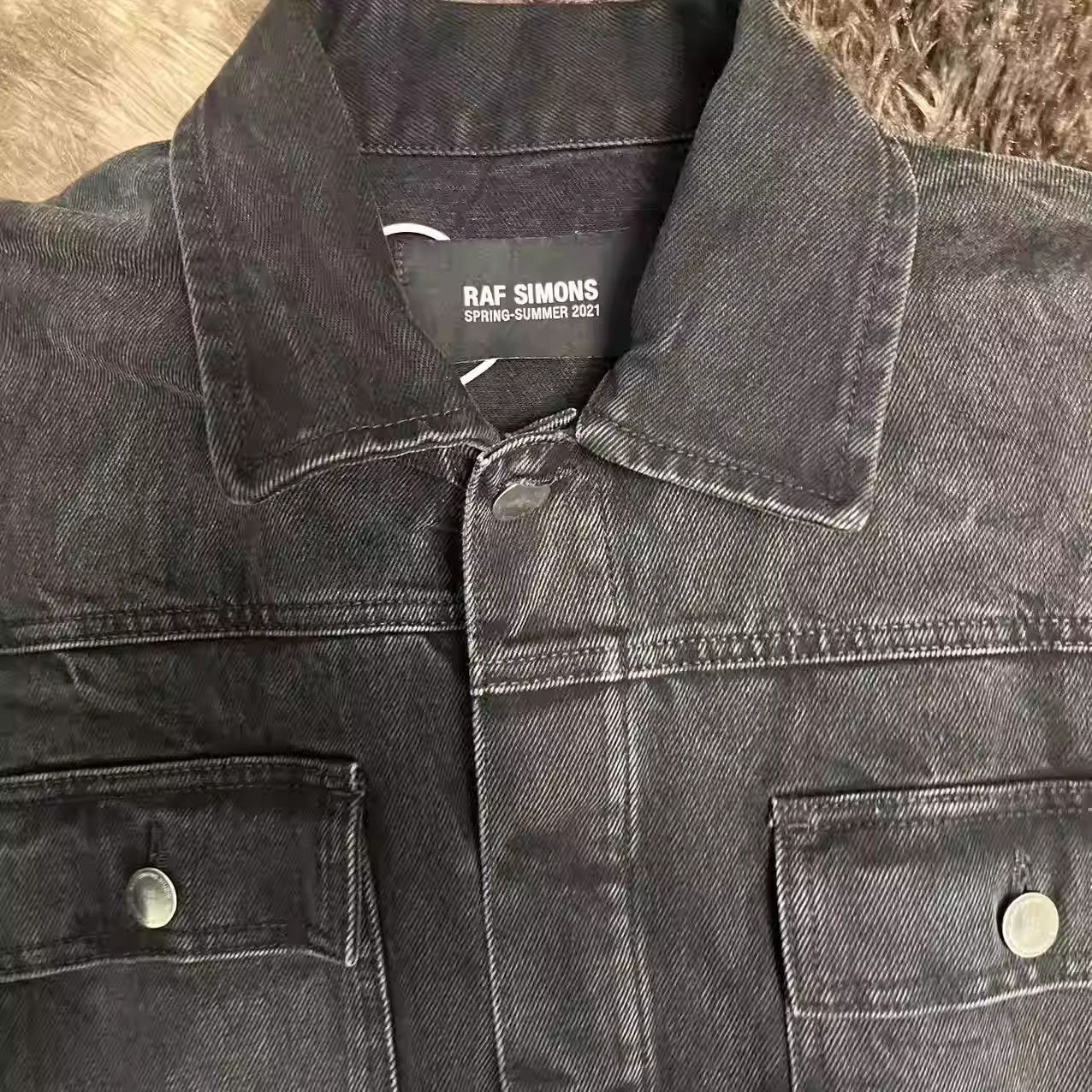 Raf Simons raf simons 21ss classic vanilla mapped washed denim jacket Size US L / EU 52-54 / 3 - 3 Thumbnail